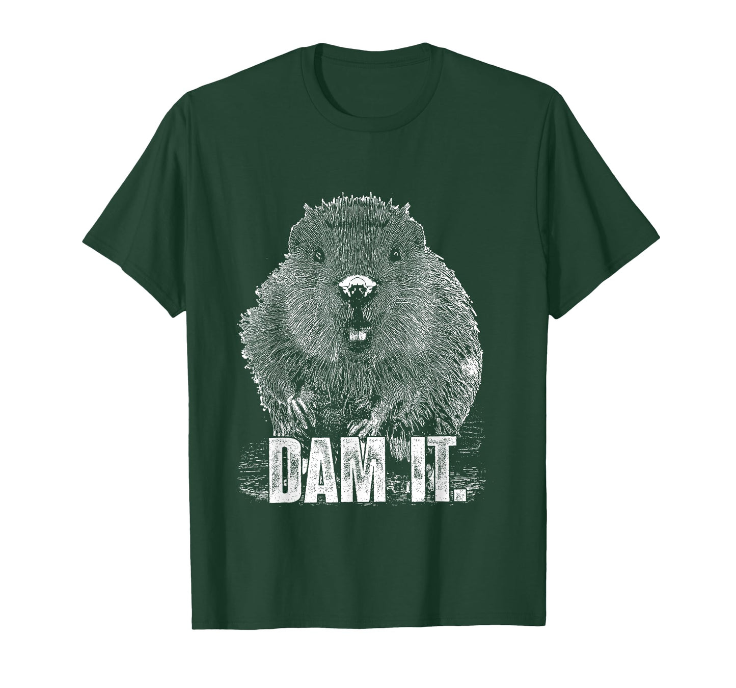 Funny Beaver Pun Dam It Language Joke Beavers Rodents Lover T-Shirt