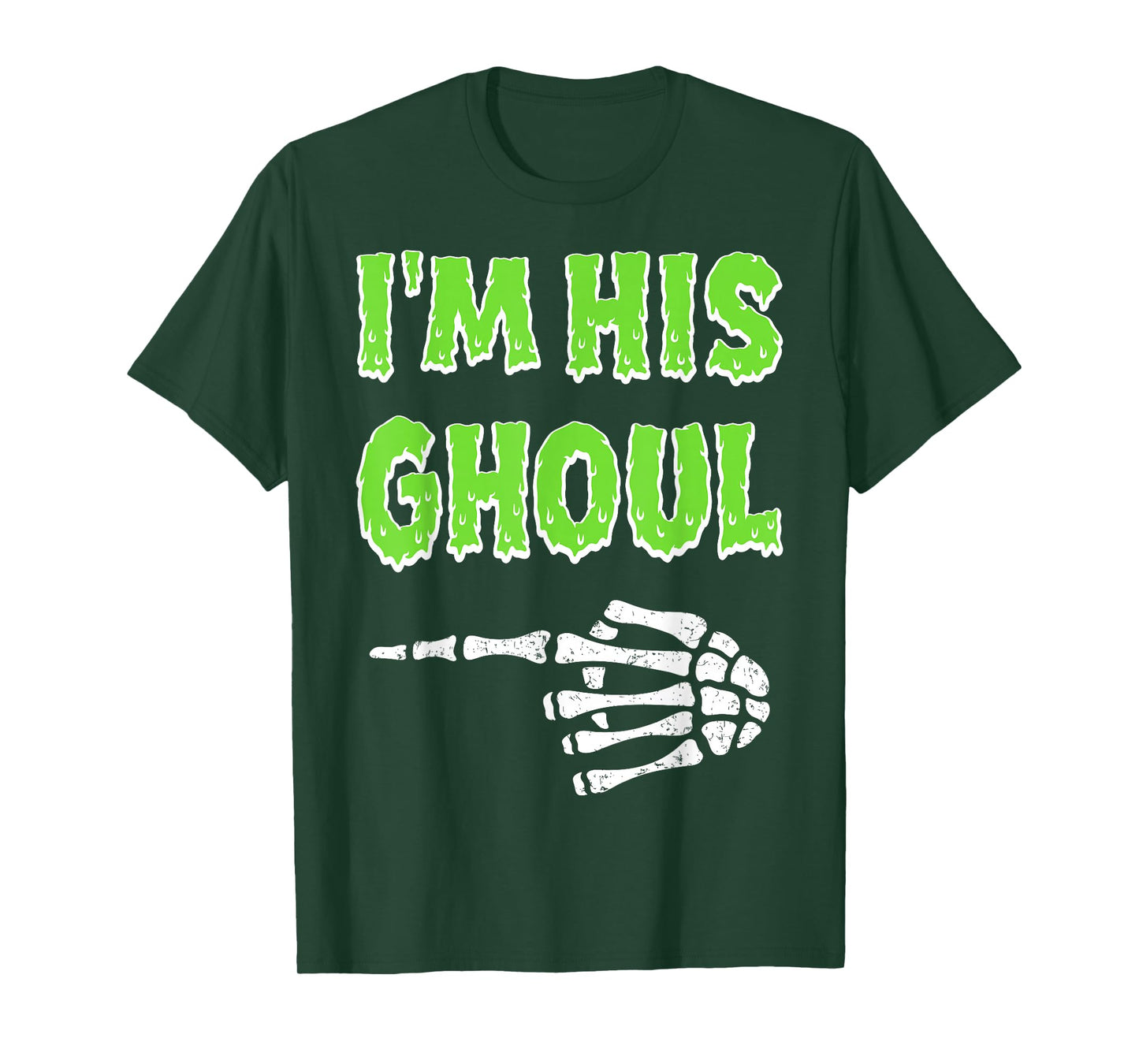 I’m Her Boo I’m His Ghoul Halloween Couple Matching Skeleton T-Shirt