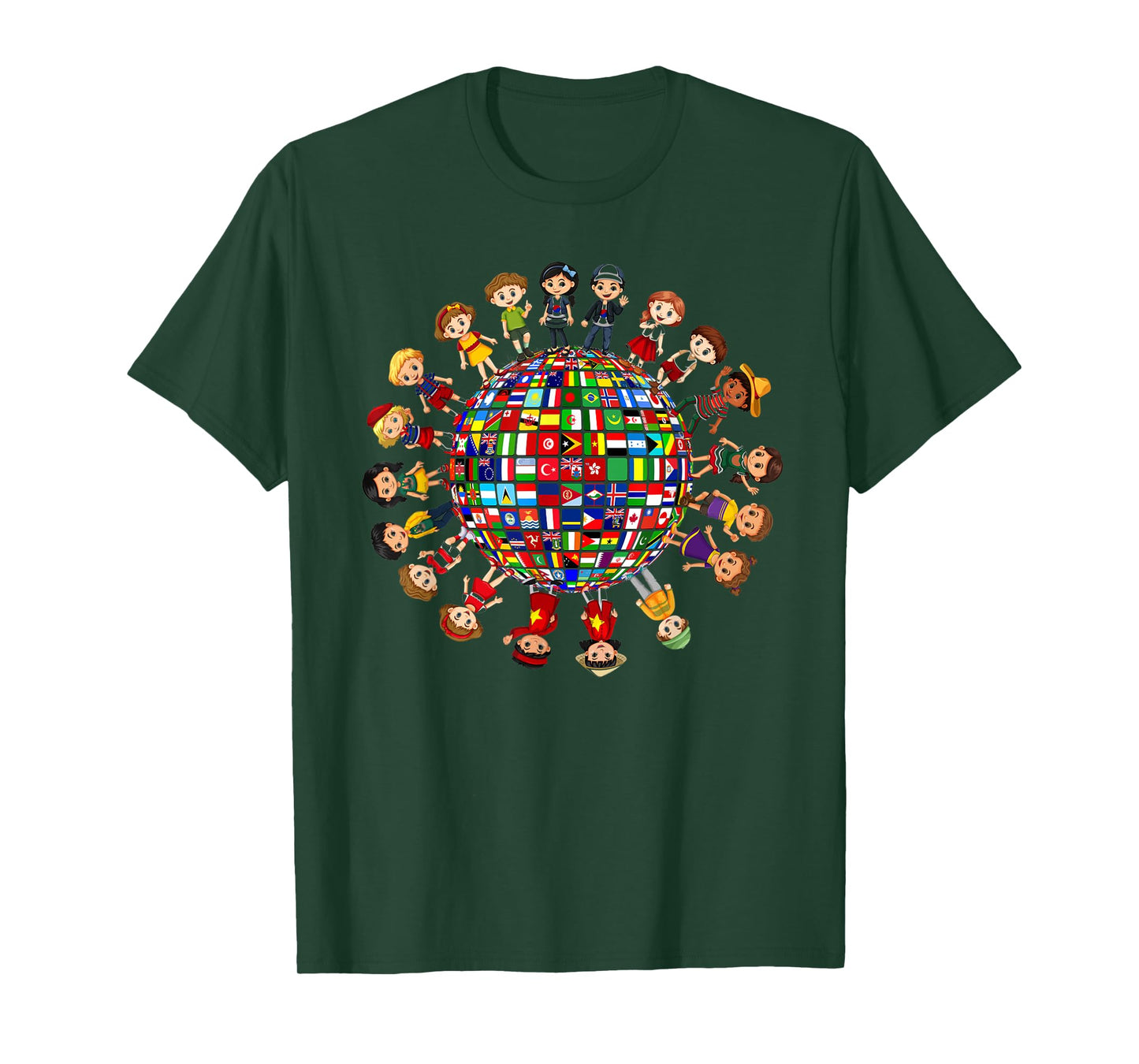 Flags of the World Cultural diversity Kids around the Globe T-Shirt