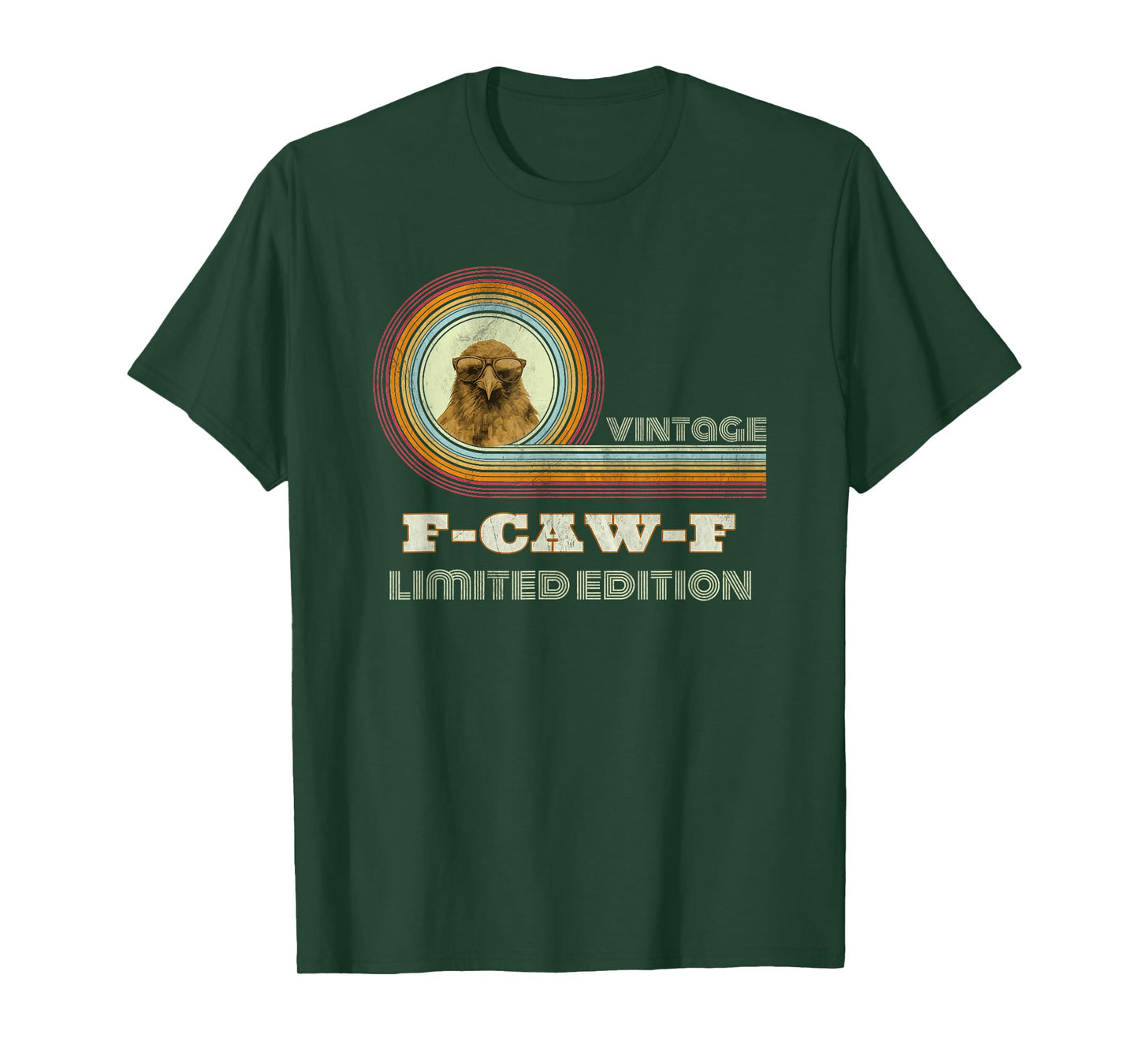 F-Caw-F Funny Retro Crow Raven Meme Men Women T-Shirt