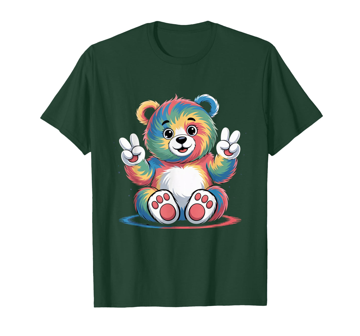 Bear Stuff Bears Tie Dye Frog Peace Sign Hippie Bear Lovers T-Shirt