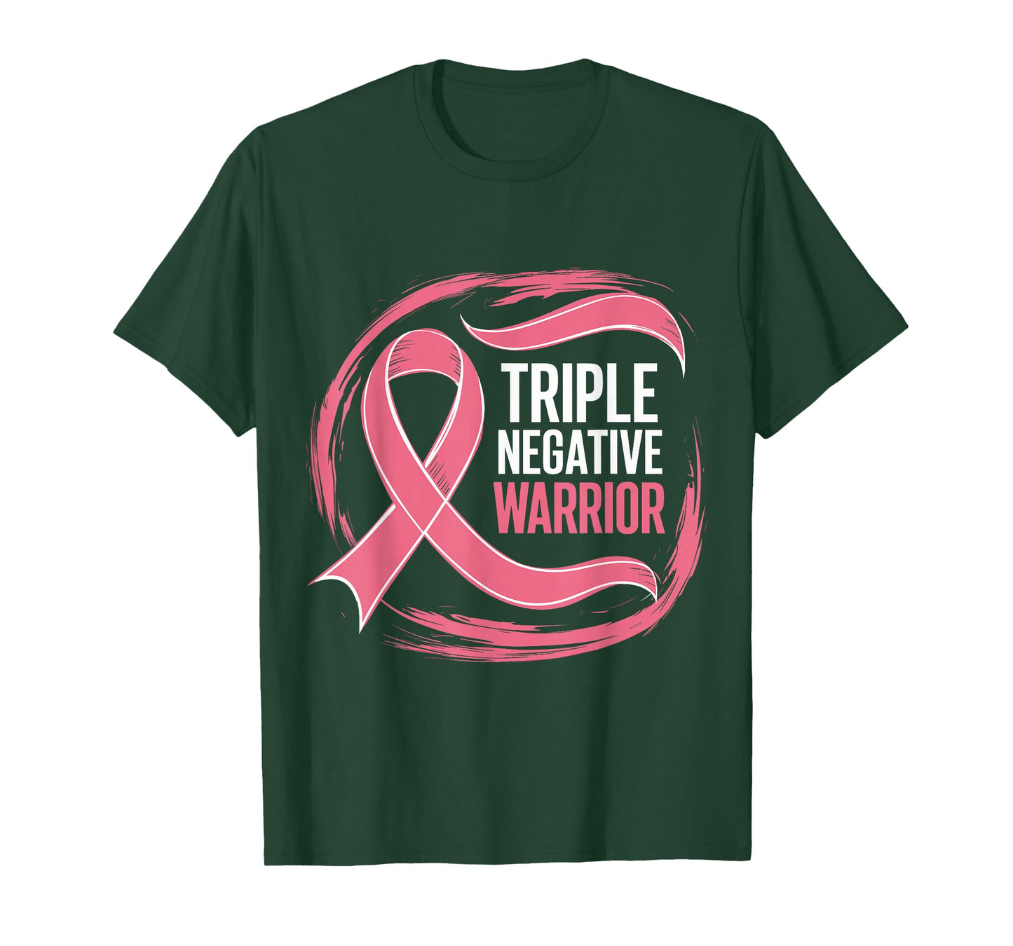 Triple Negative Warrior Pink Ribbon Breast Cancer T-Shirt