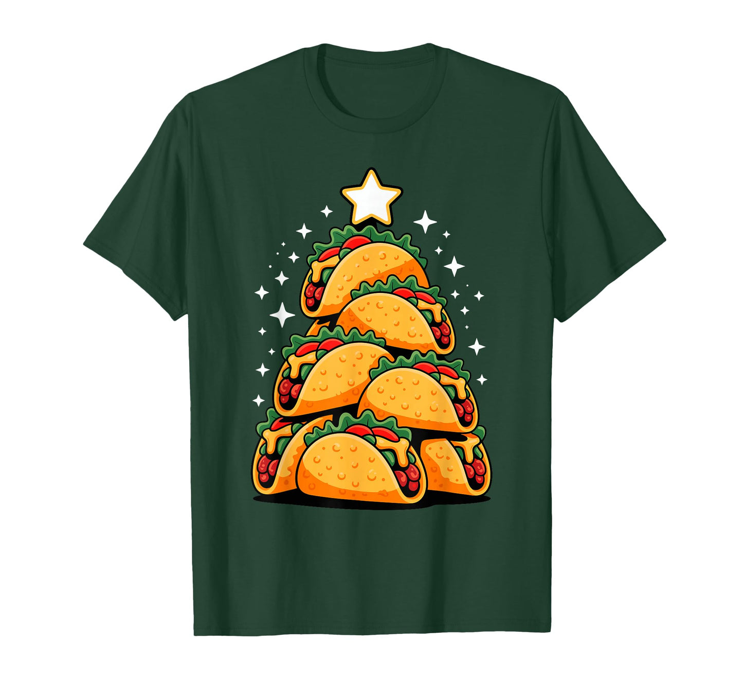 Christmas Tree Tacos Mexican Food Taco T-Shirt