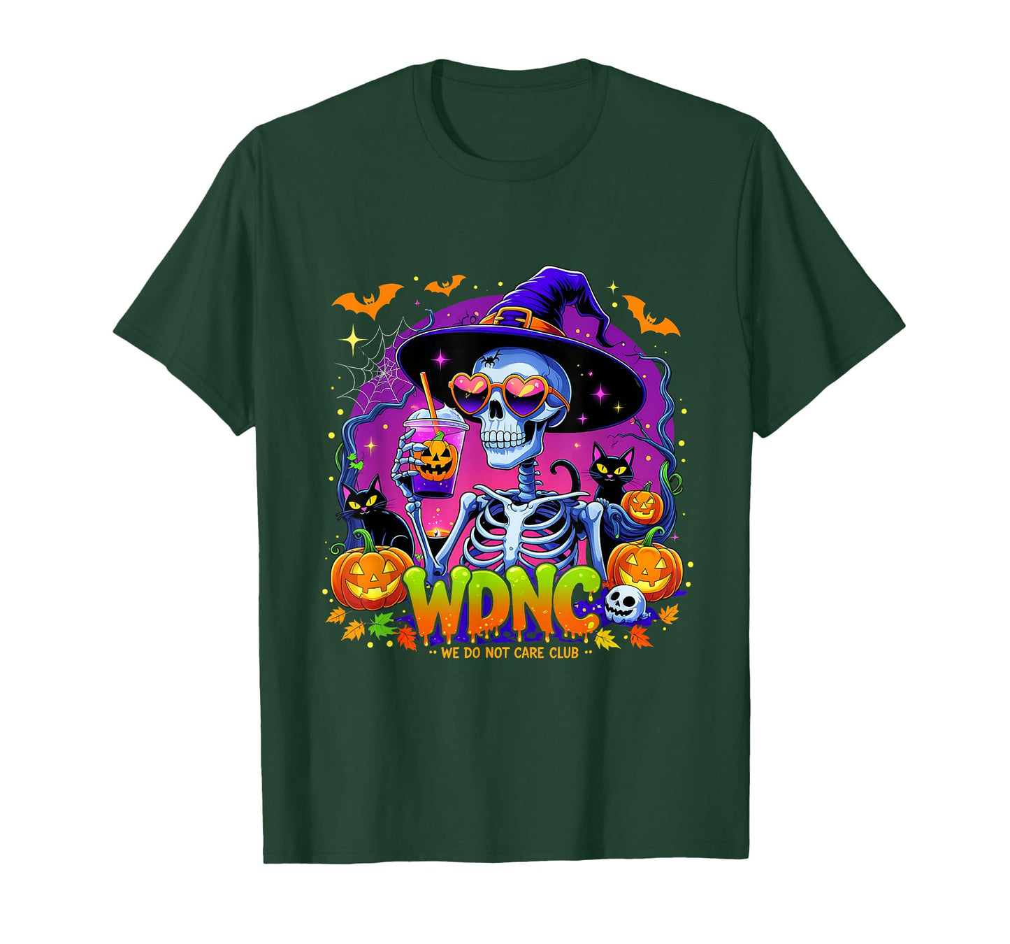 Proud Member WDNC We Do Not Care Club Skeleton Halloween T-Shirt