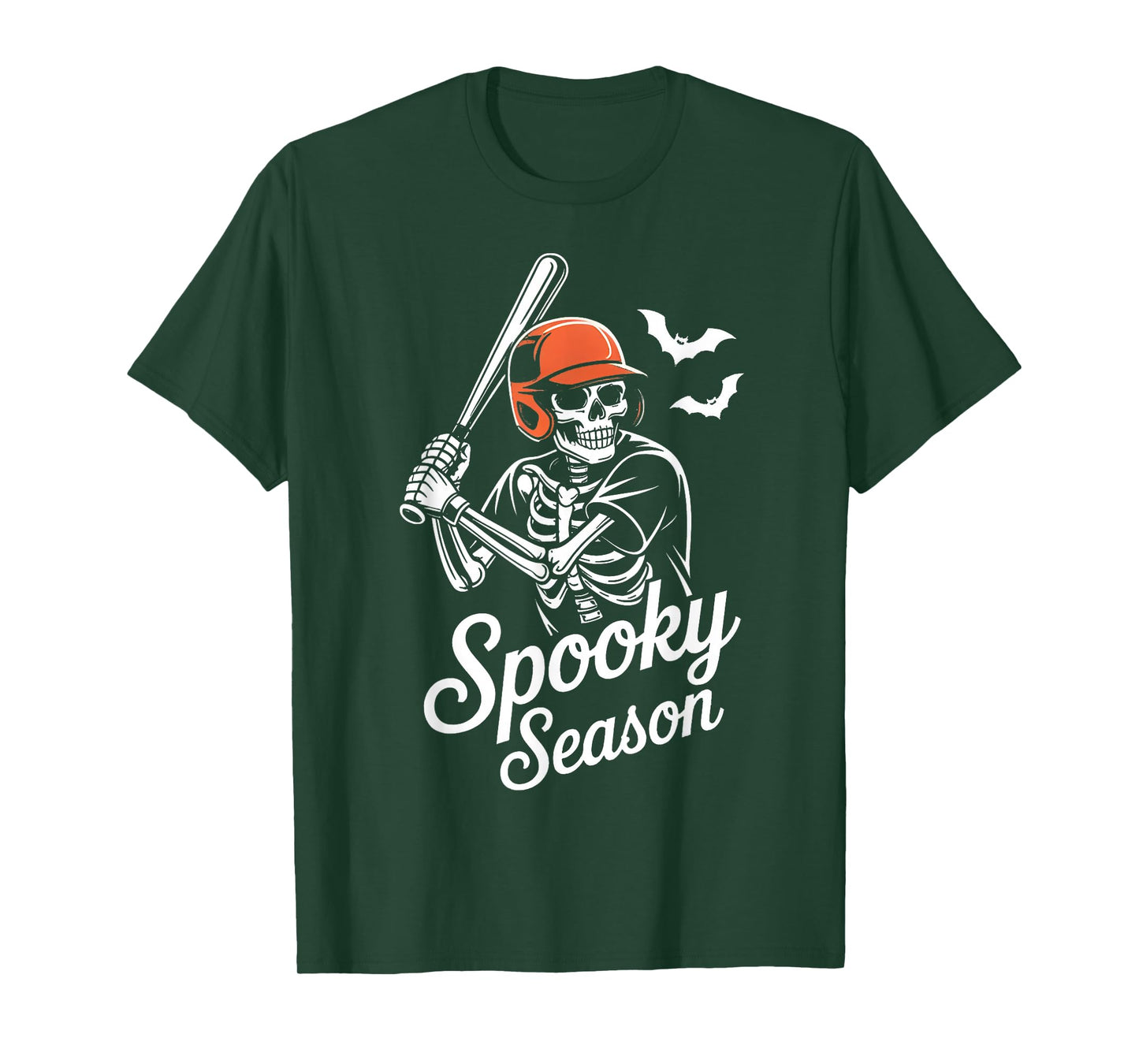 Spooky Season Baseball Skeleton Halloween Costume Funny T-Shirt