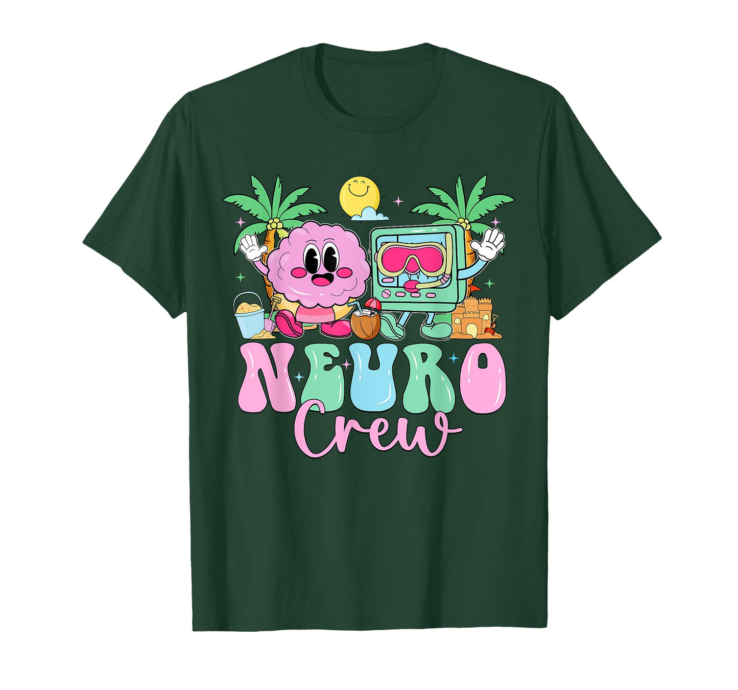 Neuro Crew Summer Vibe Neurology Nurse Neuro Clinic T-Shirt