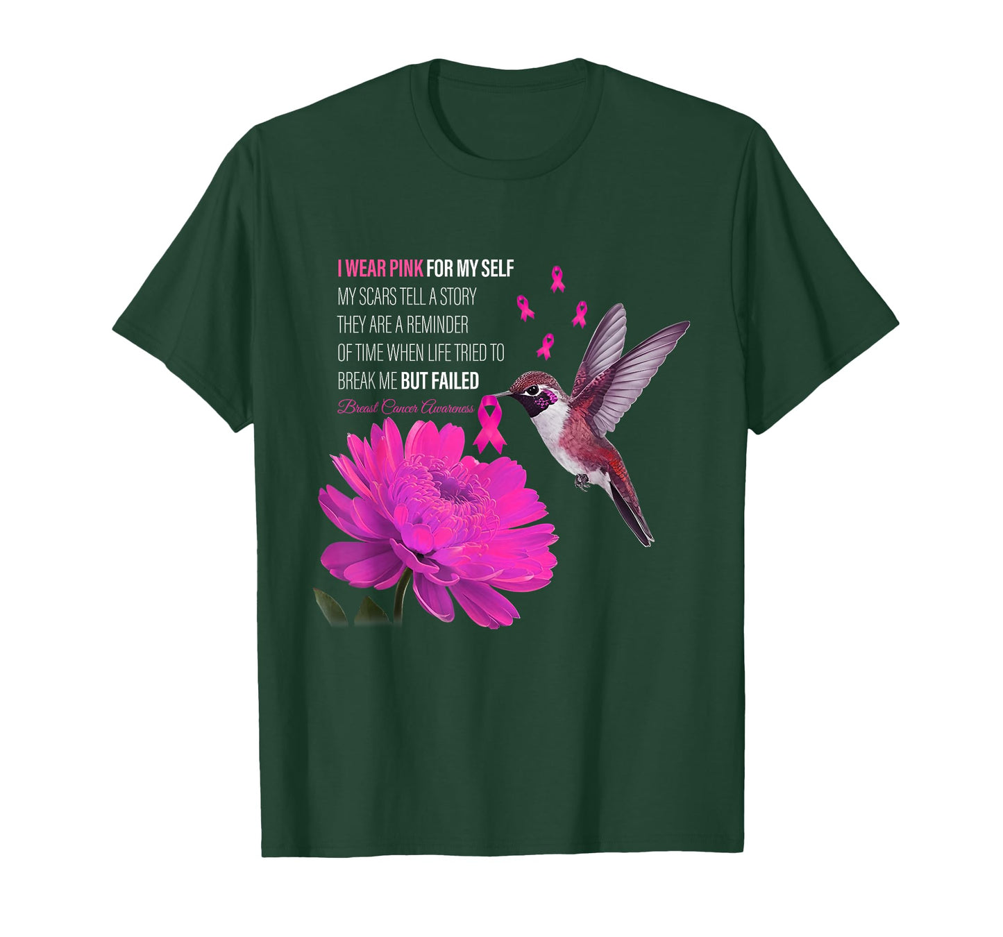 I Wear Pink For Myself My Scars Tell A Story Breast Cancer T-Shirt