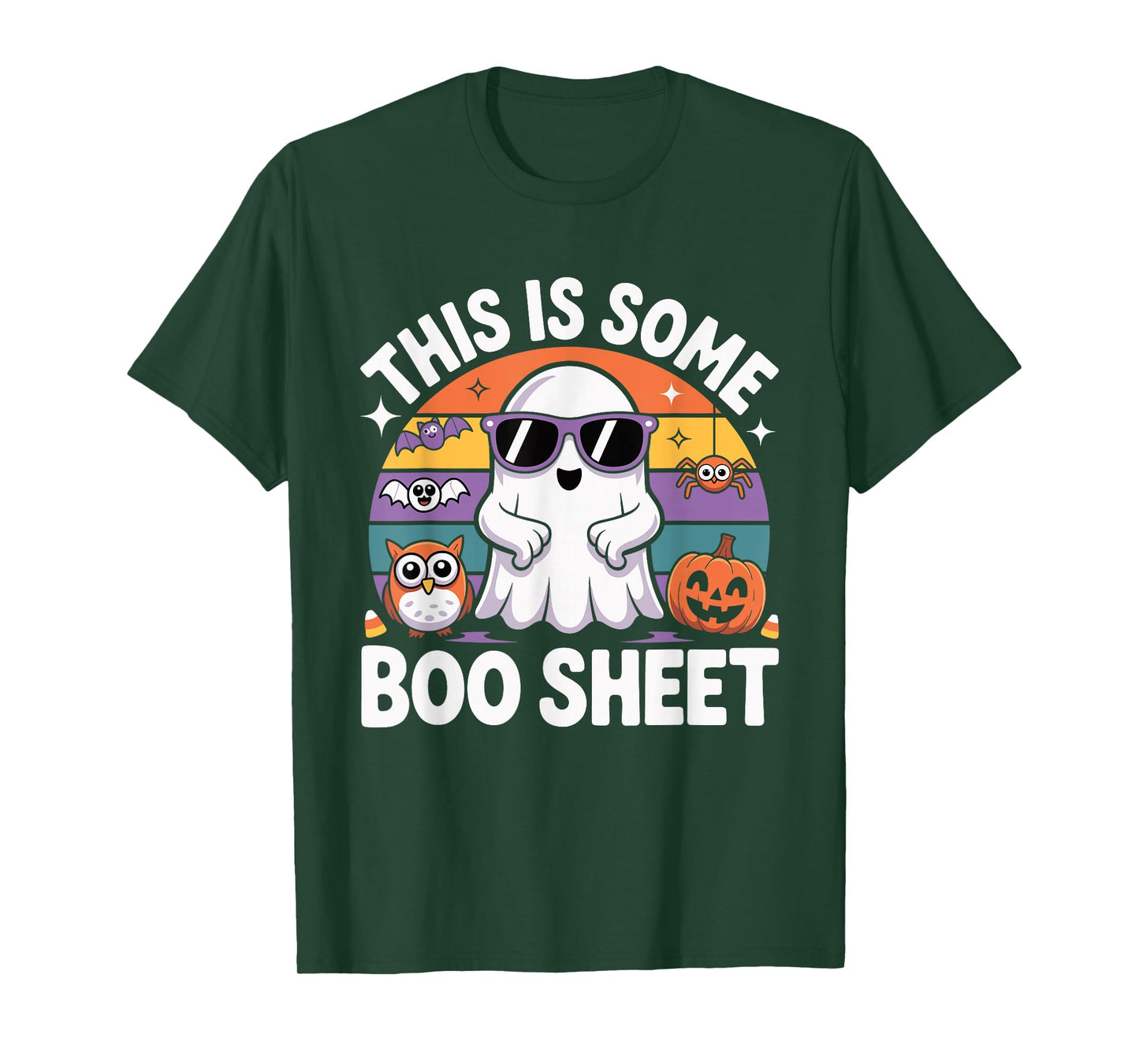 Retro Halloween Costume This is Boo Sheet Ghost Men Women T-Shirt