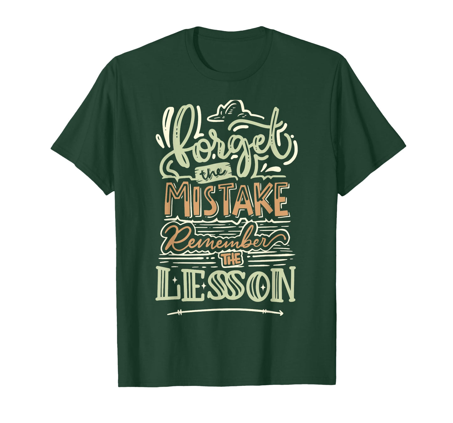 Groovy Forget The Mistake Remember The Lesson Retro T-Shirt