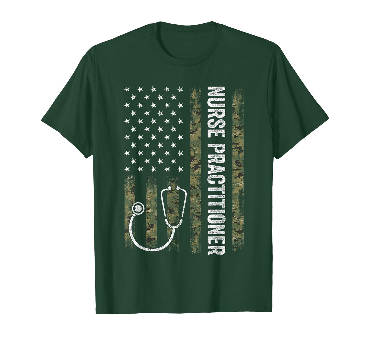 Nursing Shirts For Women Men, Nurse Practitioner USA Flag T-Shirt