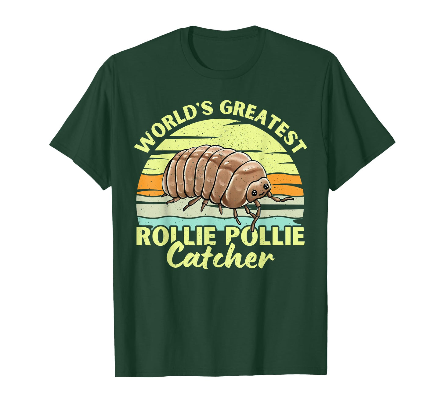 World's Greatest Rollie Pollie Catcher Retero Funny Isopod T-Shirt