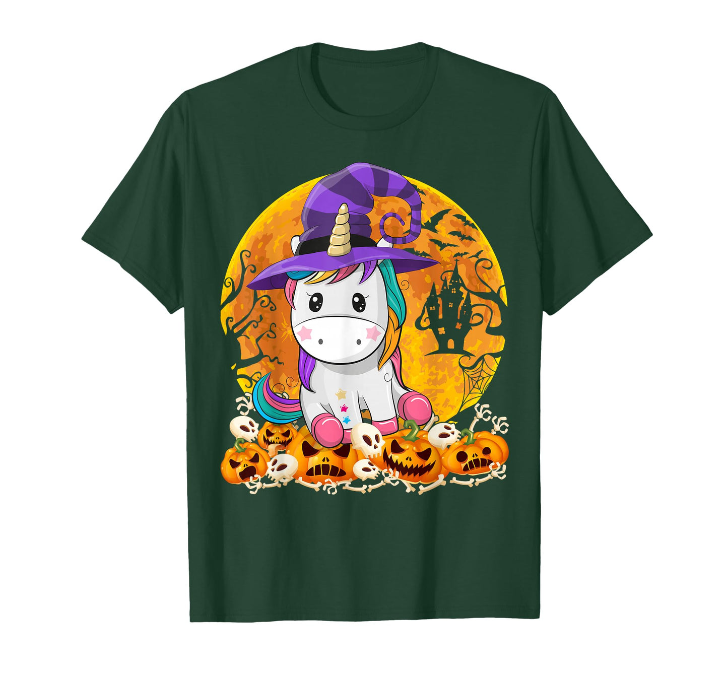Cute Unicorn Girls Women Magical Spooky Halloween Costume T-Shirt