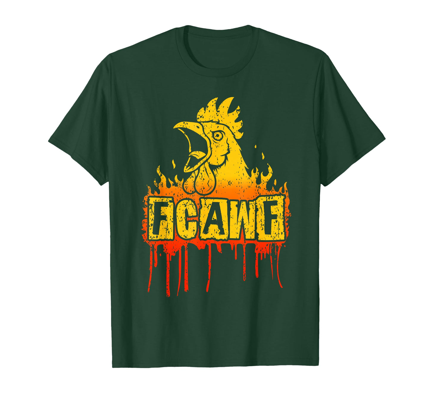 Funny Flames F-CAW-F Rooster F Caw F T-Shirt