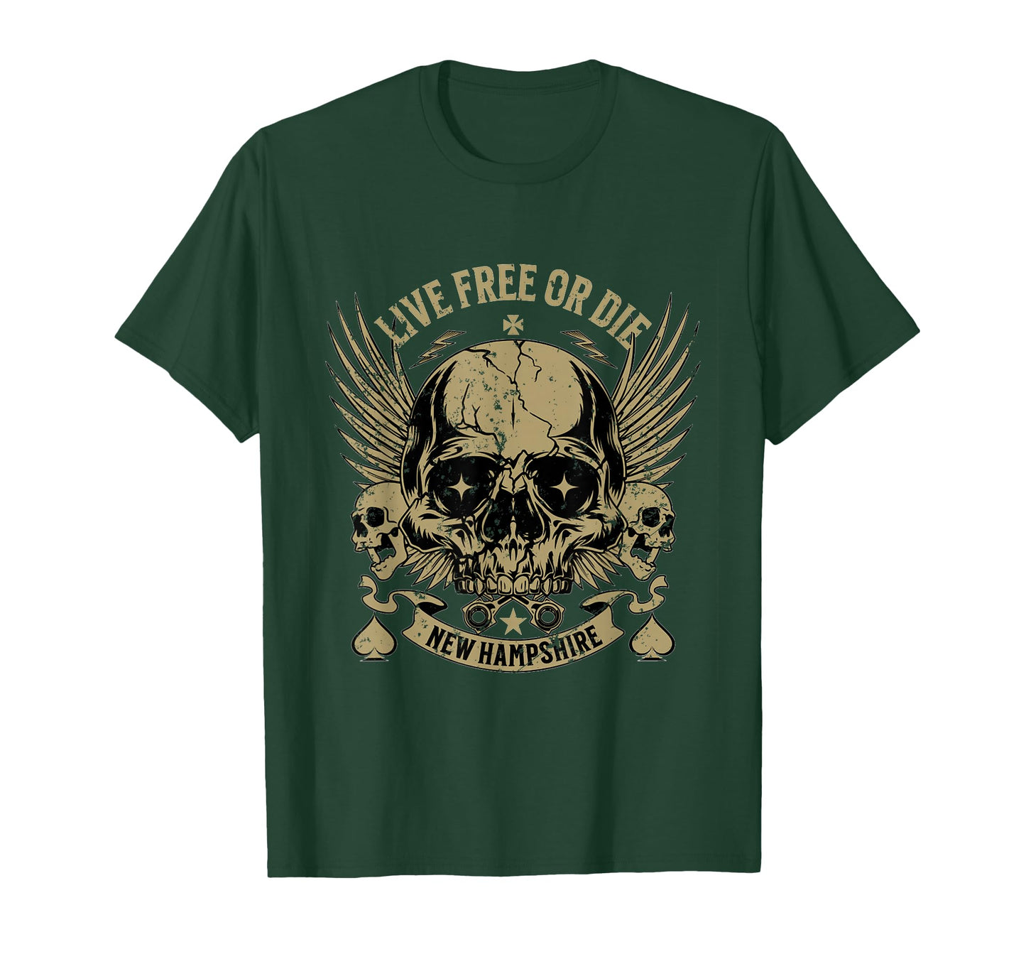 Live Free or Die Retro New Hampshire Nature Graphic T-Shirt