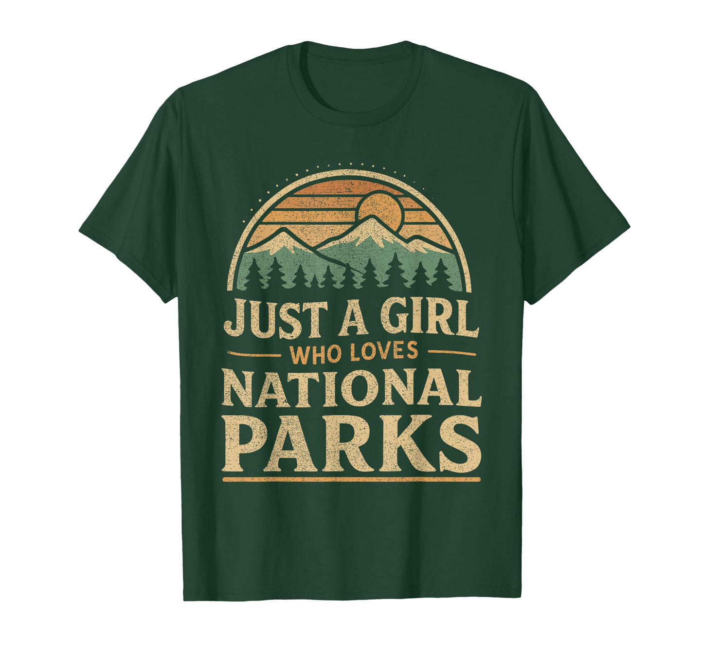 Just A Girl Who Loves National Parks Retro T-Shirt