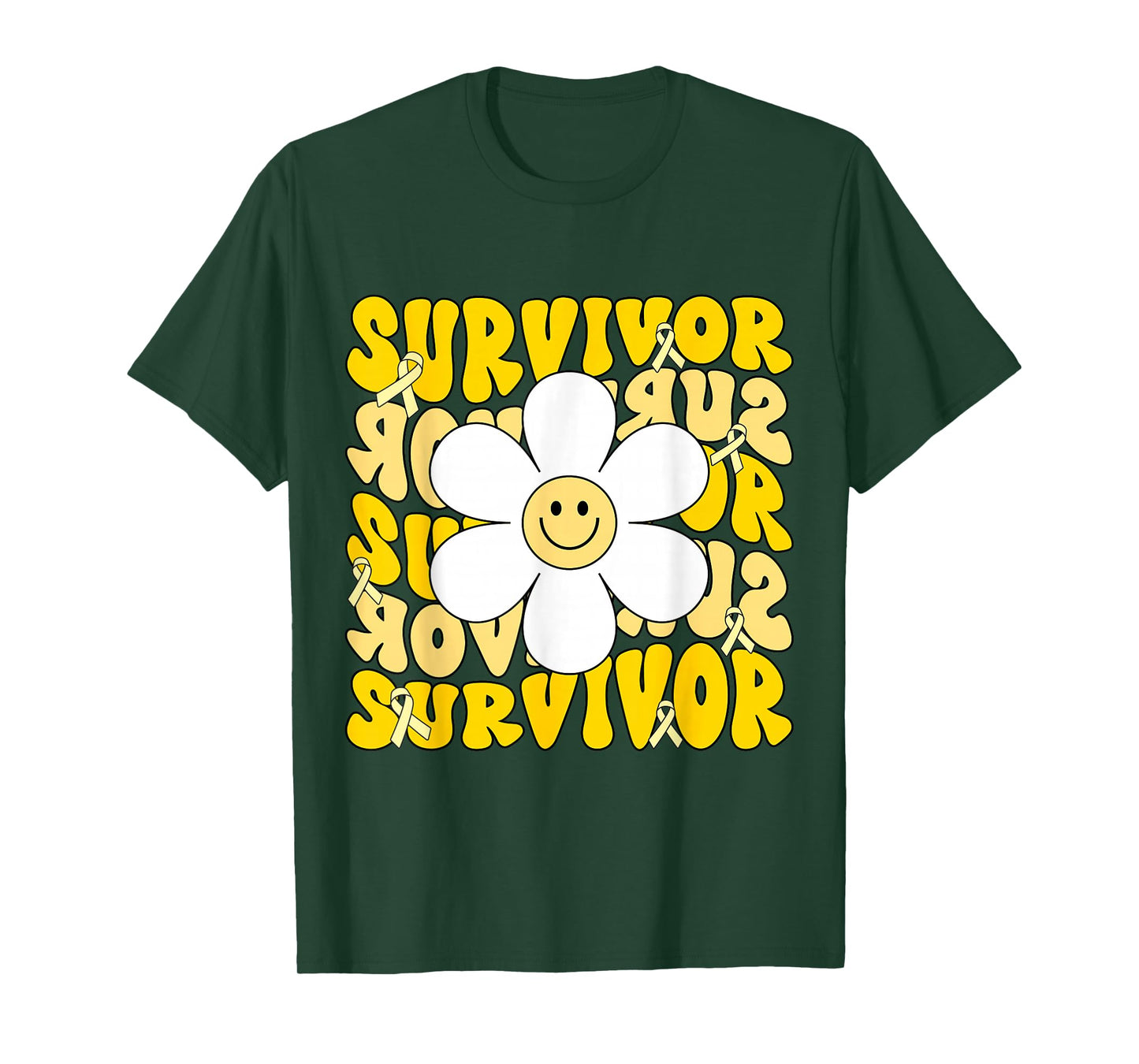 Childhood Cancer Survivor Kids Gold Ribbon Childhood Cancer T-Shirt