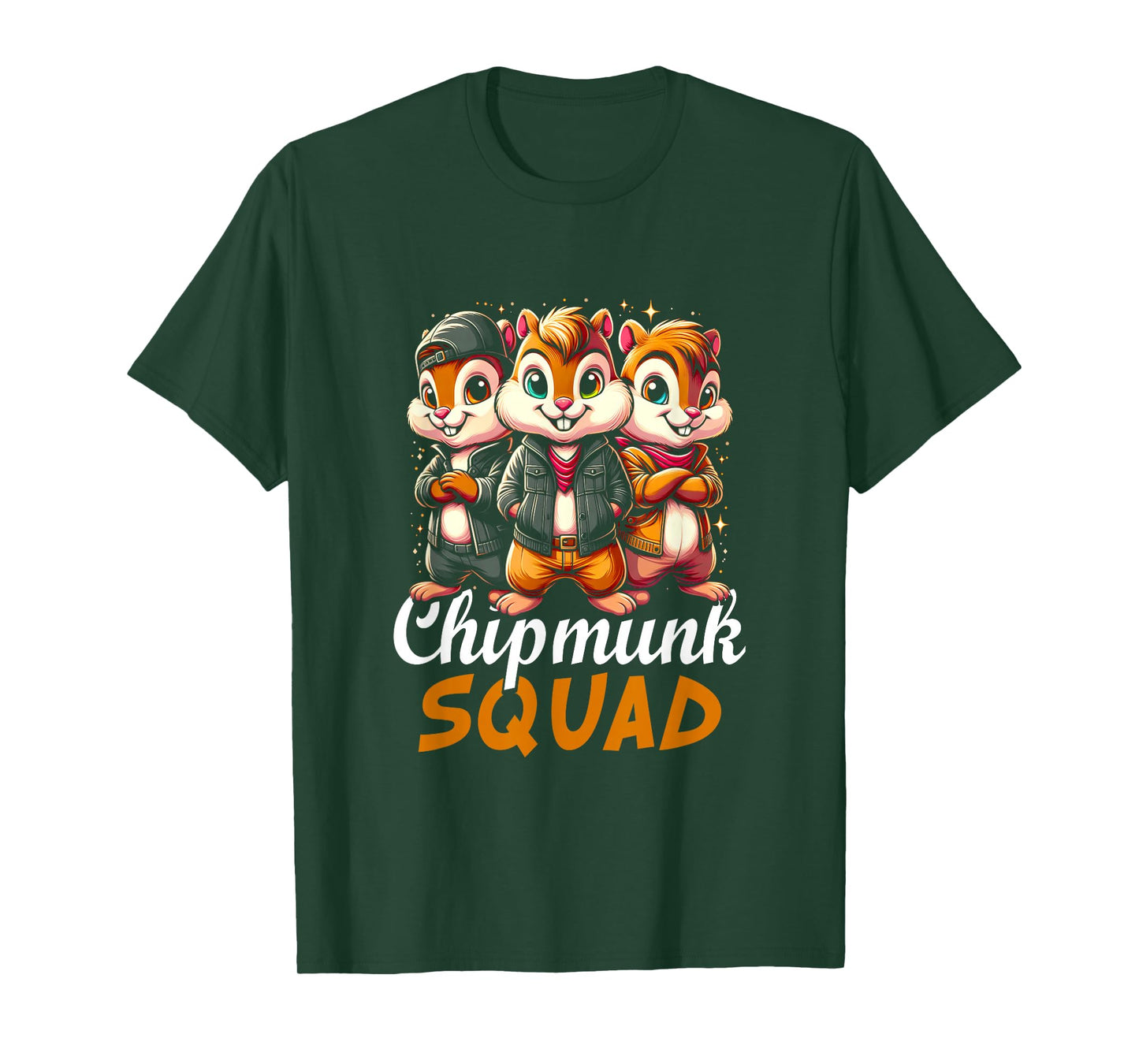 Chipmunk Squad For Chipmunk Lover Cartoon Style Character T-Shirt