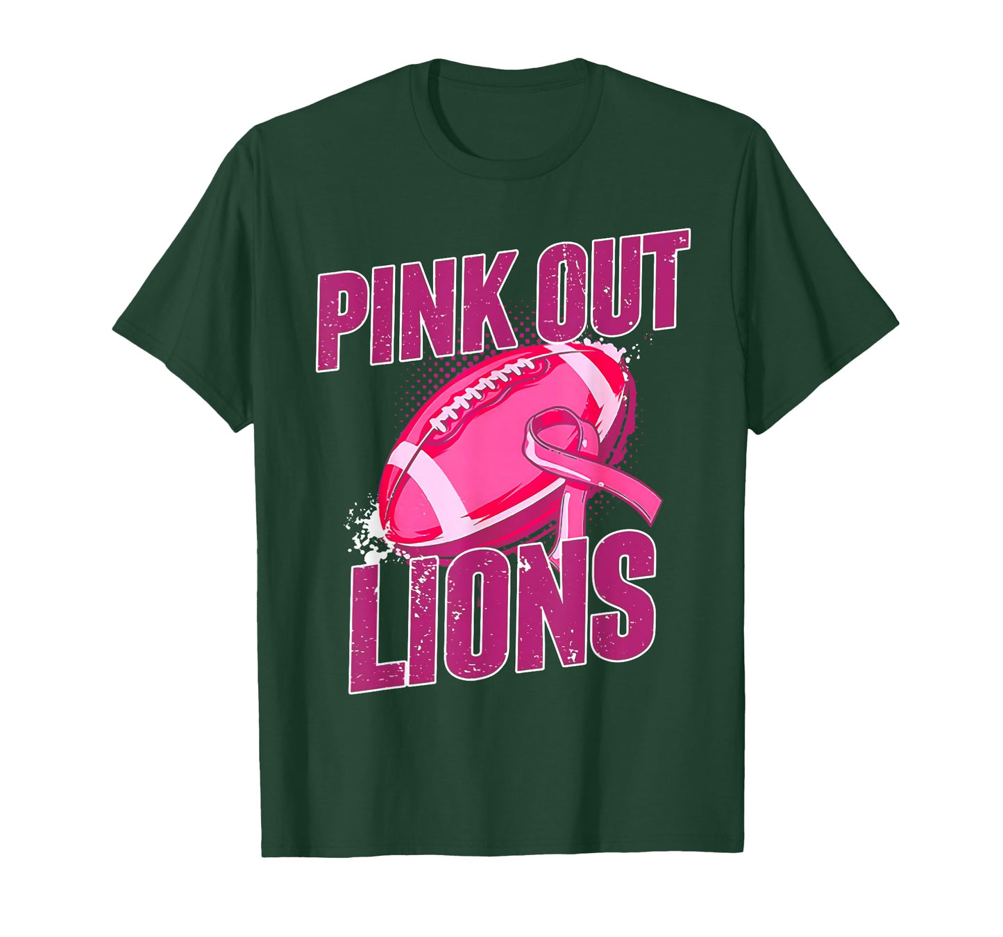 Lions Pink Out Football Tackle Breast Cancer T-Shirt