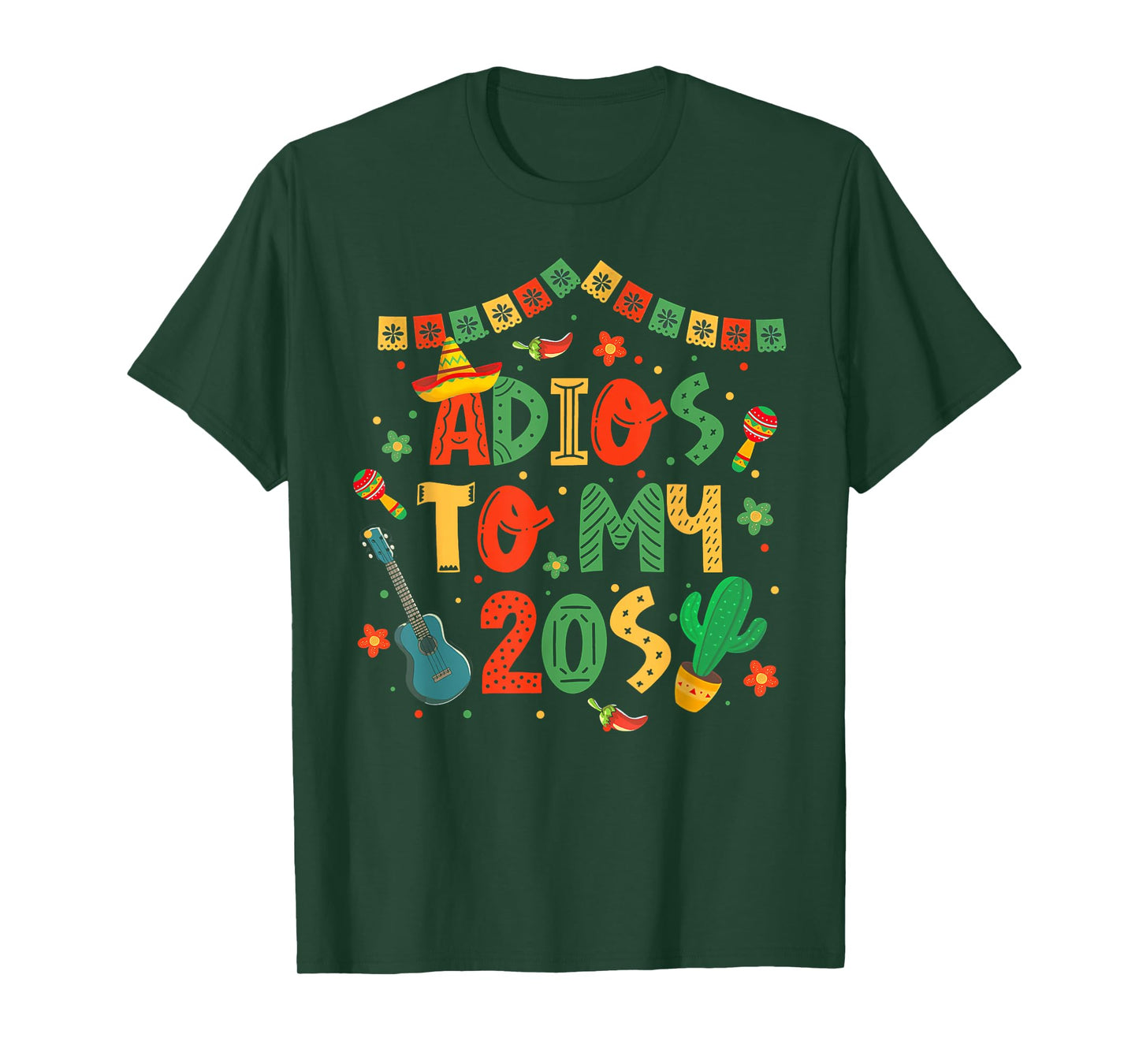 Adios To My 20s Decorations 30th Birthday Cinco De Mayo T-Shirt