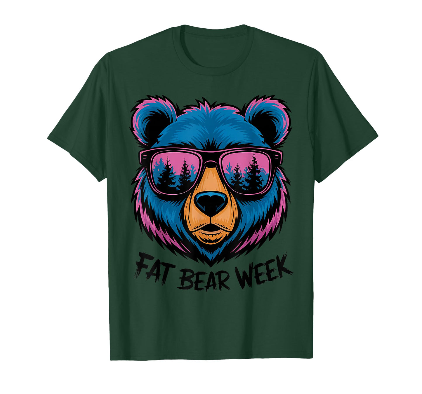 Fat Bear Week Retro Bear Sunglasses Nature Lovers T-Shirt