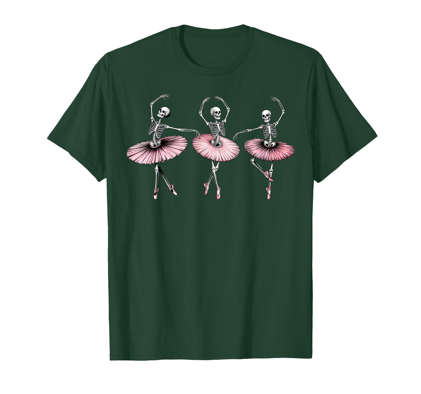Skeleton Ballerina Dancer Spooky Graceful Dancing Halloween T-Shirt