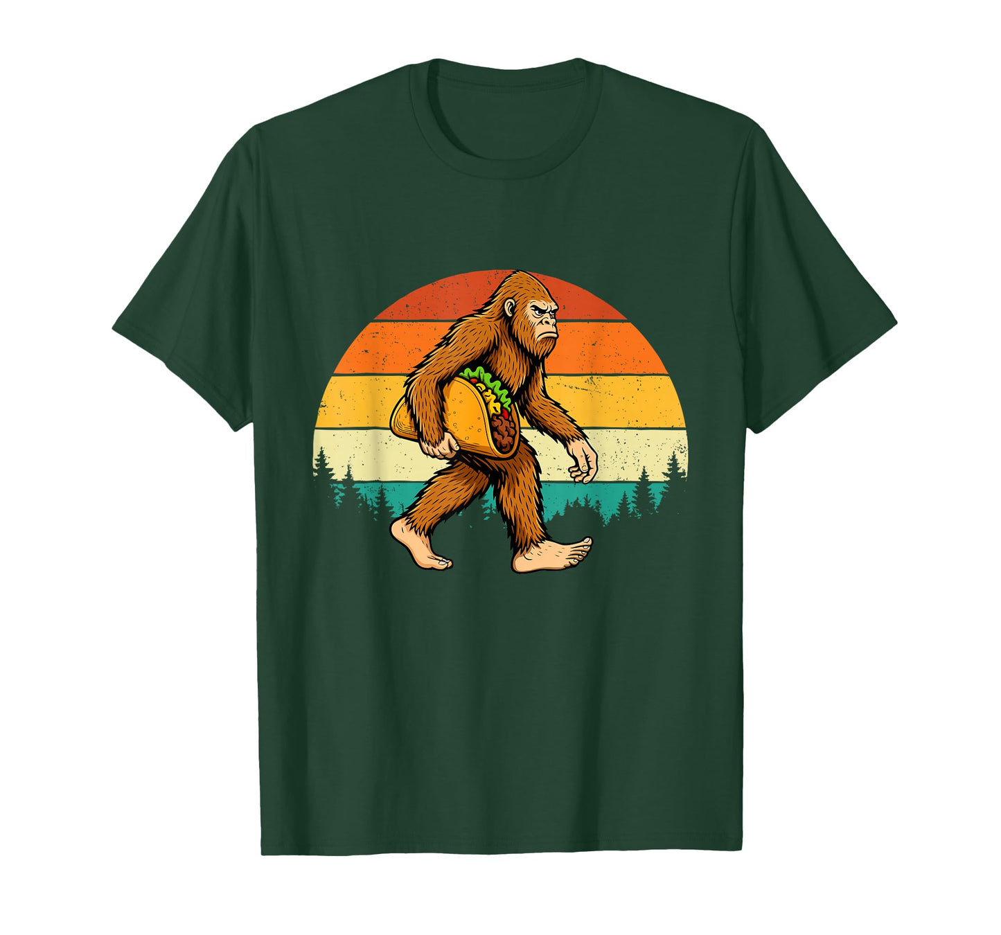 Bigfoot Carrying Taco - Taco Lover Mexican Cinco de Mayo T-Shirt
