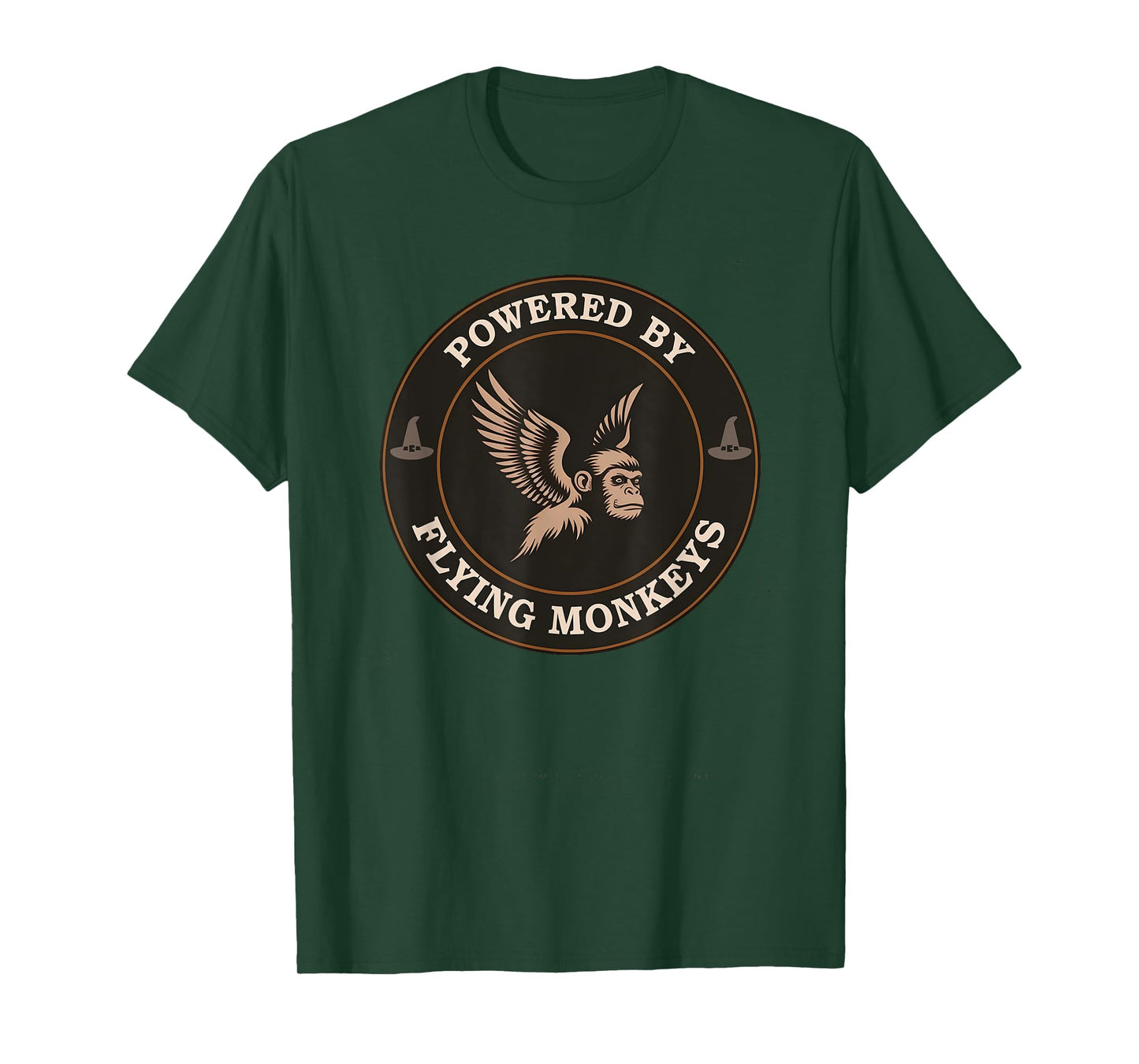 Funny Wicca Powered by Flying Monkeys Witch Spooky Witches T-Shirt