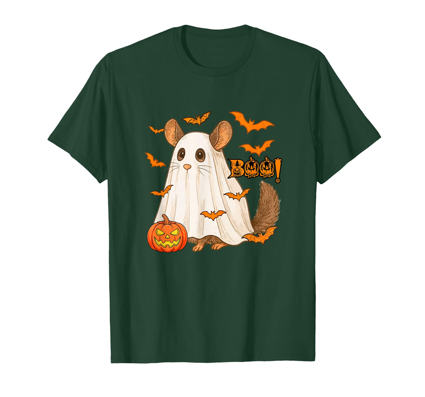 Boo Halloween Chinchilla Cosplay Ghost Costume Animal Lover T-Shirt