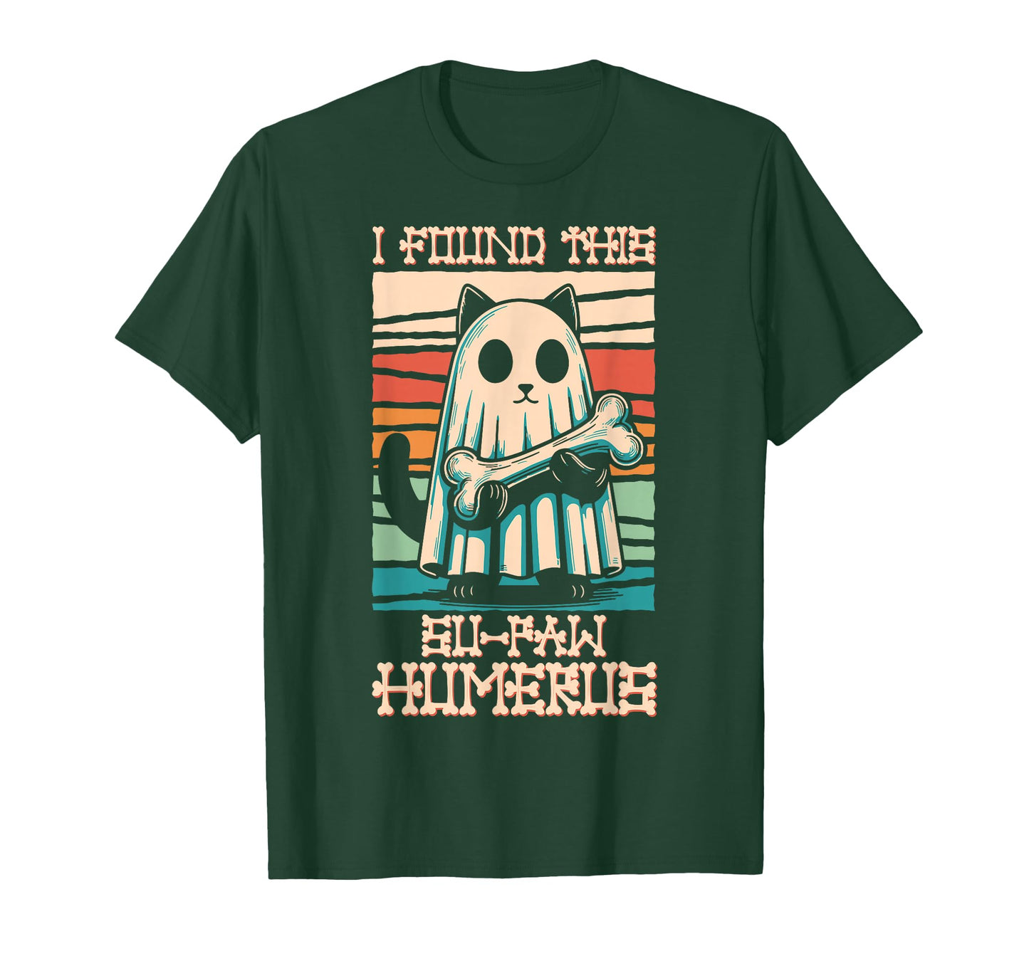 I Found This Su-Paw Humerus - Funny Cat Halloween T-Shirt