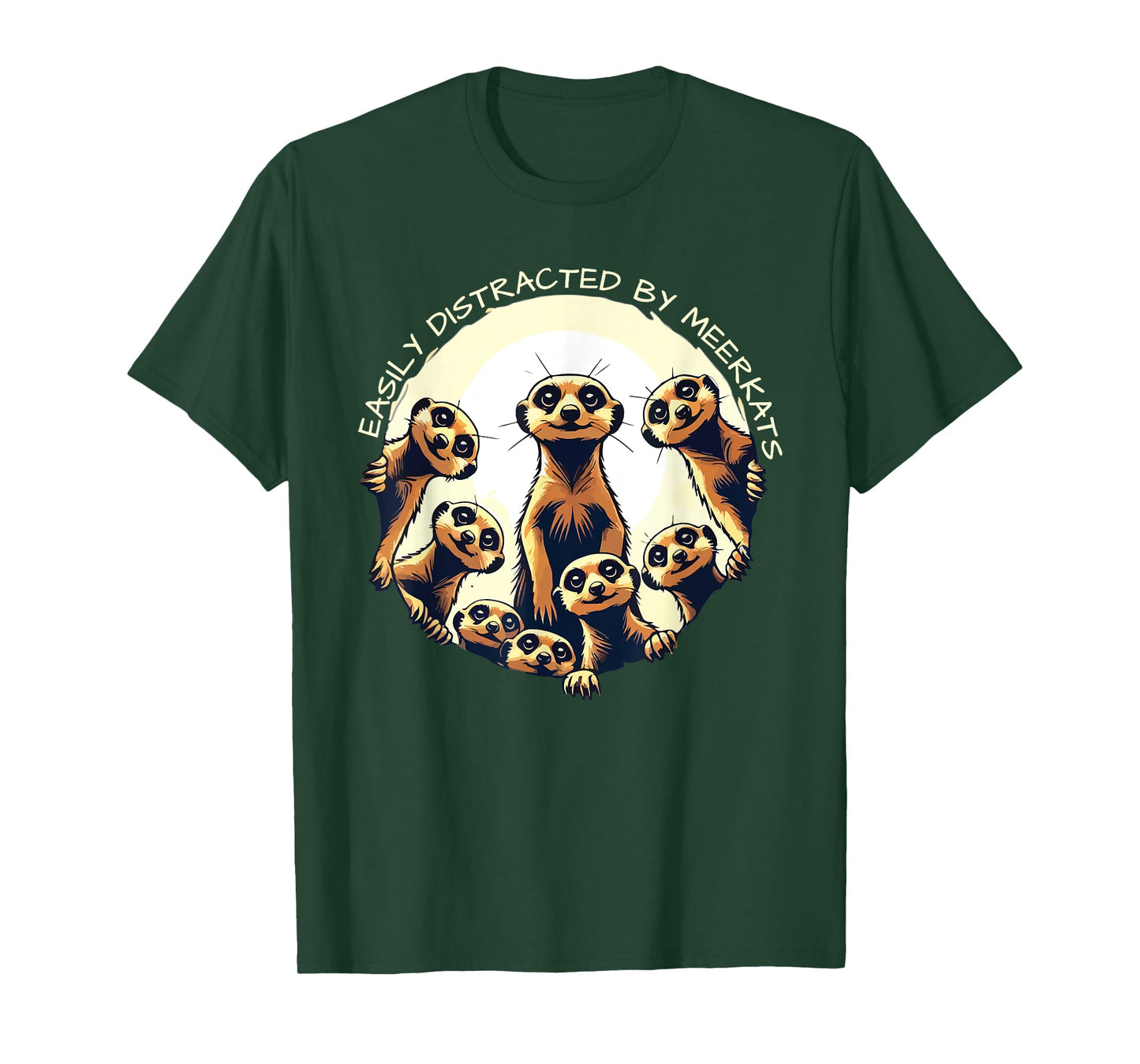 Easily Distracted By Meerkats Playful Desert Warrior Funny T-Shirt
