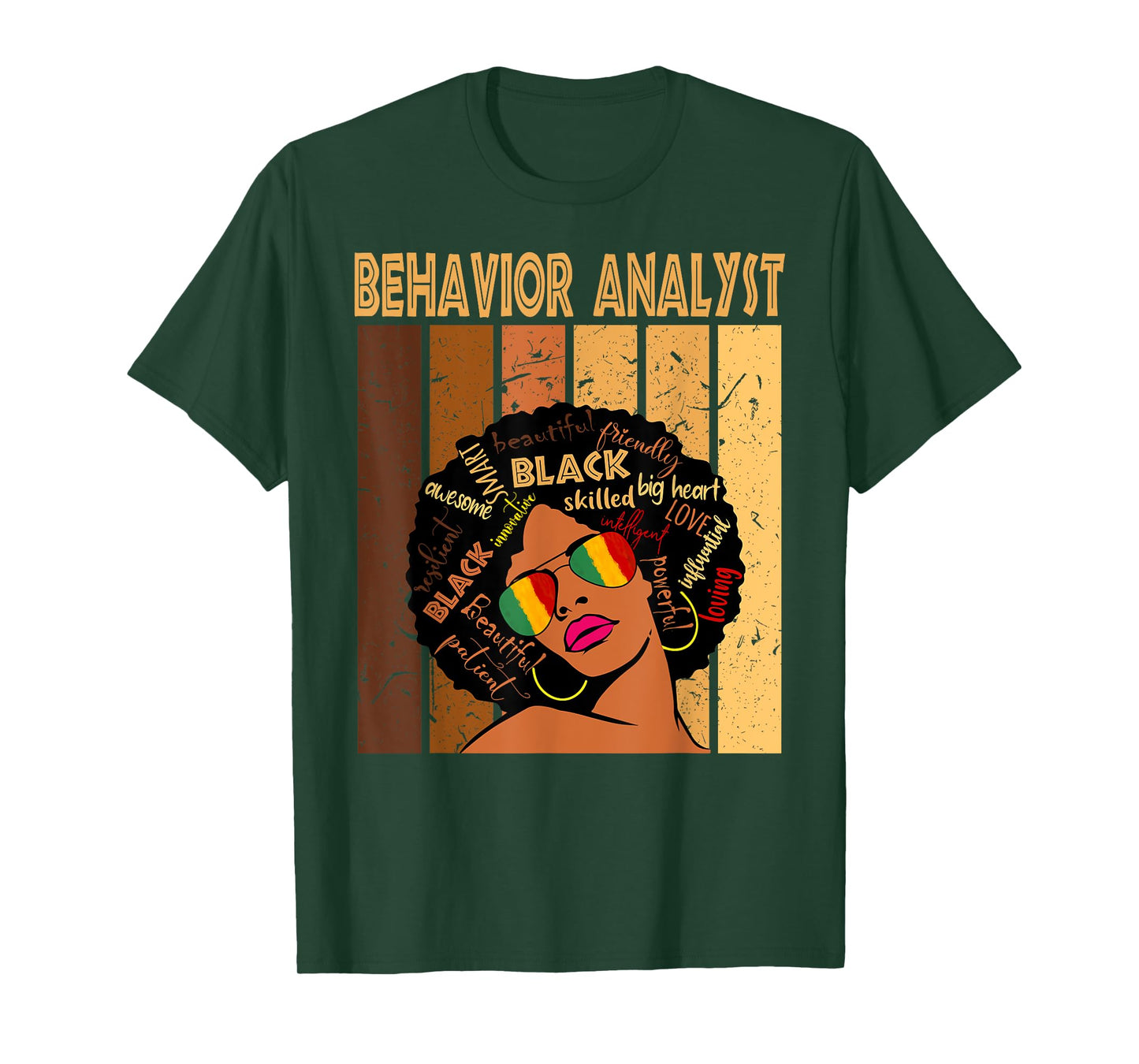 Behavior Analyst Afro African American Black History Month T-Shirt