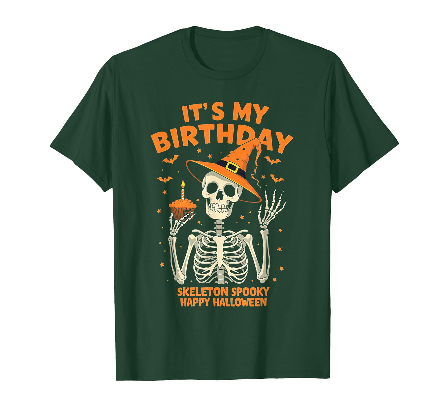 It's My Birthday Skeleton Spooky Halloween Costume Tee T-Shirt