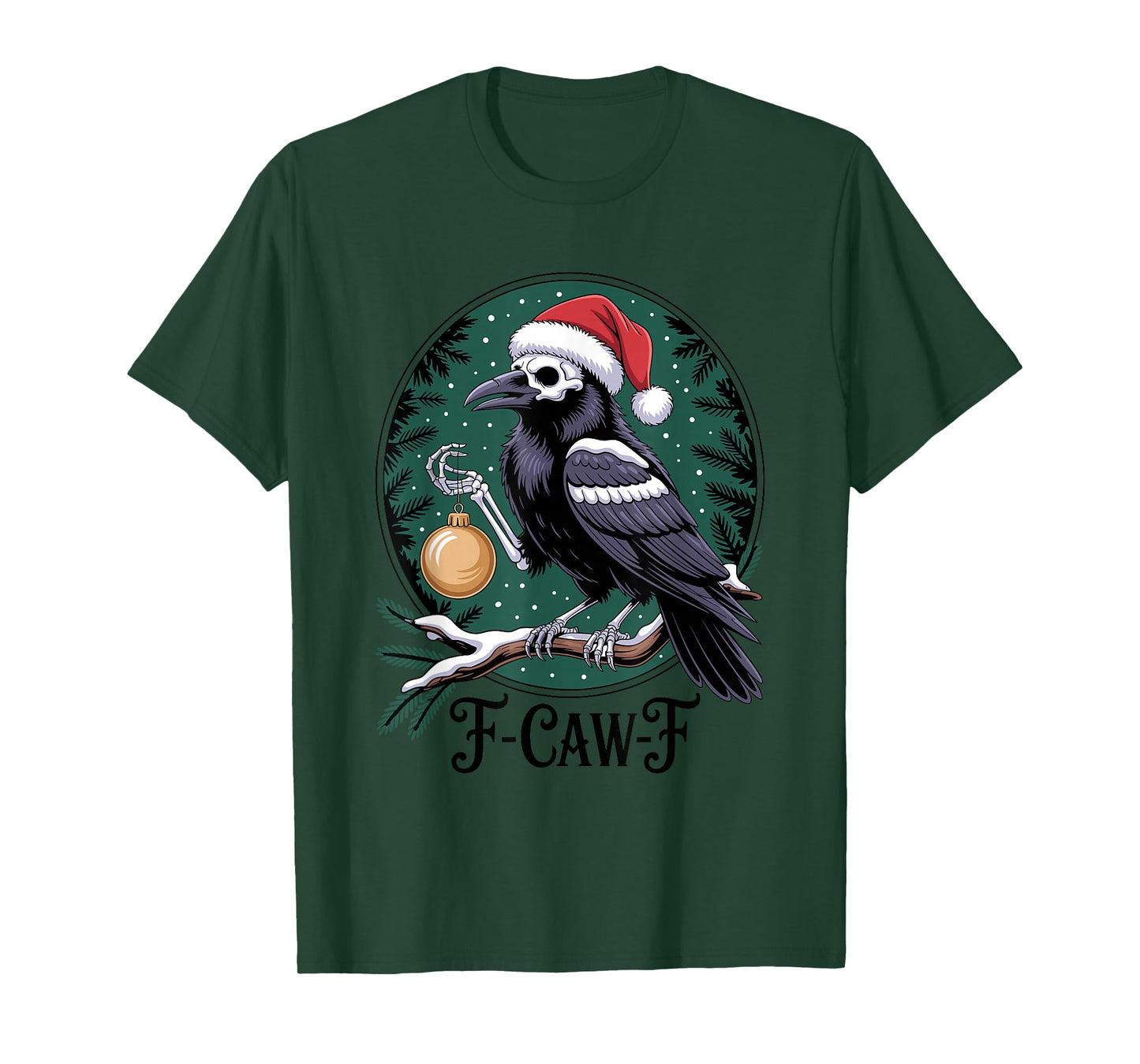 Funny Christmas F-CAW-F Crow T-Shirt