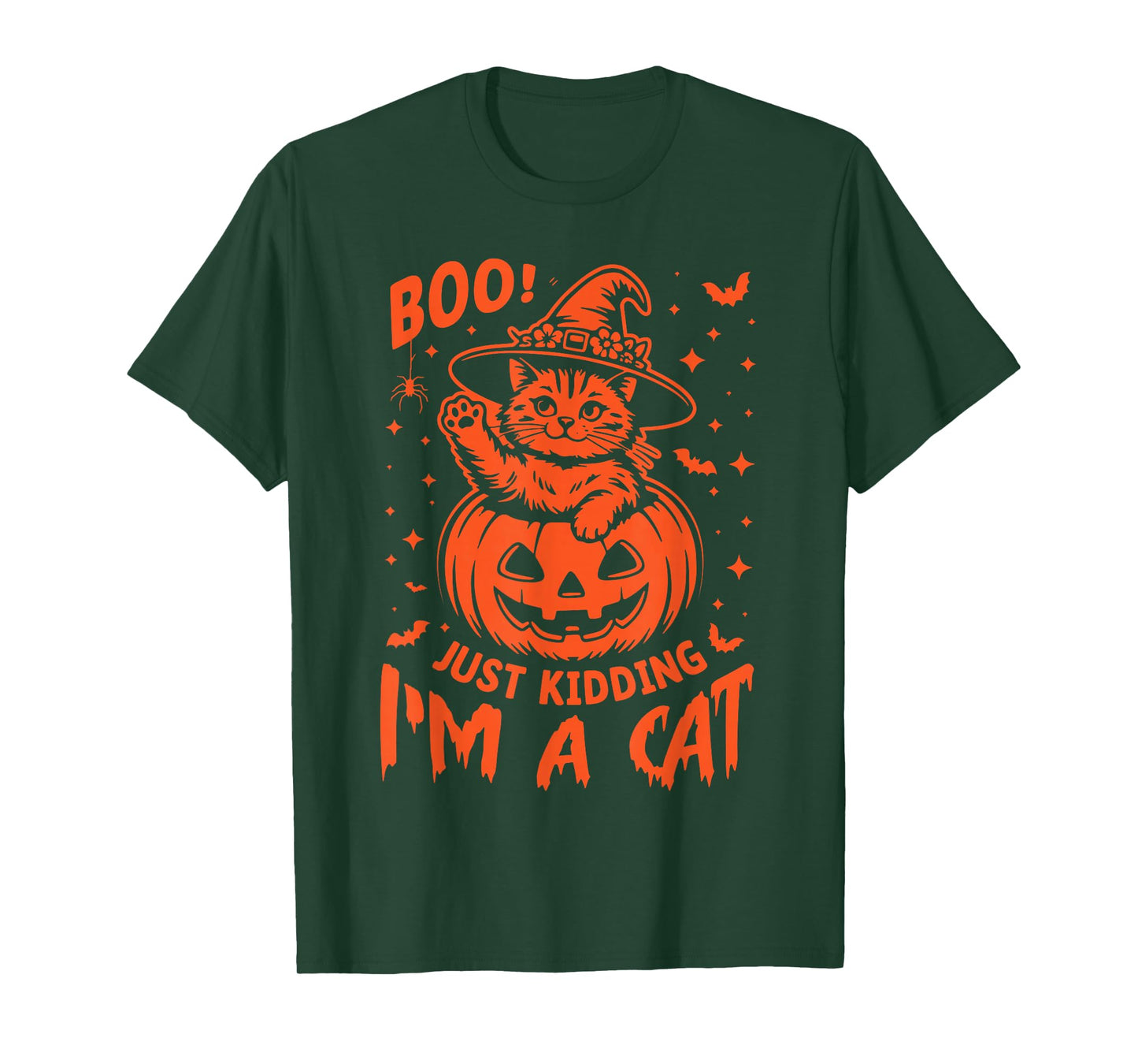 Ghost Boo! Just Kidding, I’m a Black Cat Halloween Pumpkin T-Shirt