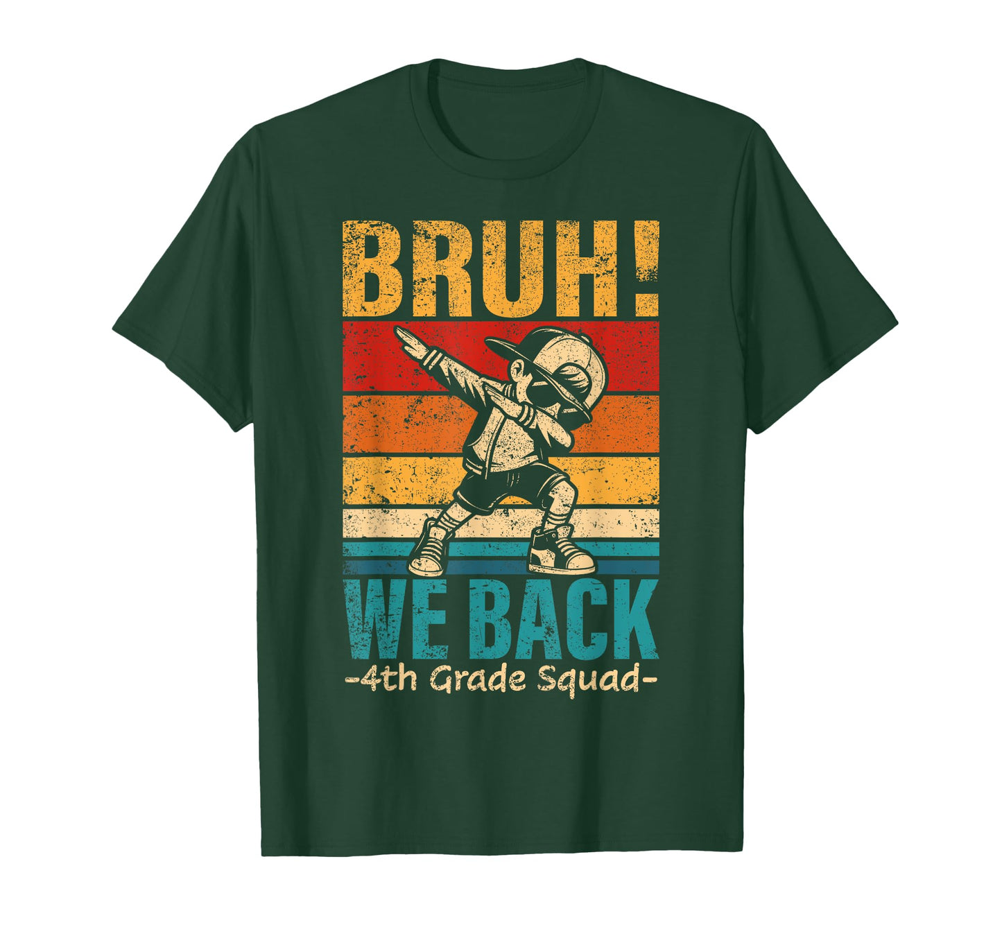 Fourth Grade Dabbing Boy Bruh We Back 4th Grade Squad T-Shirt