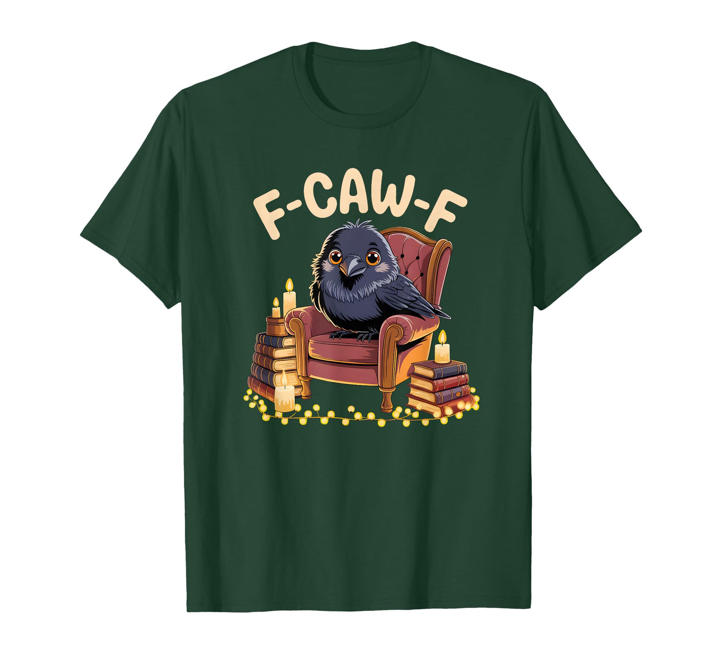 Funny F-Caw-F Cute Reading Crow T-Shirt