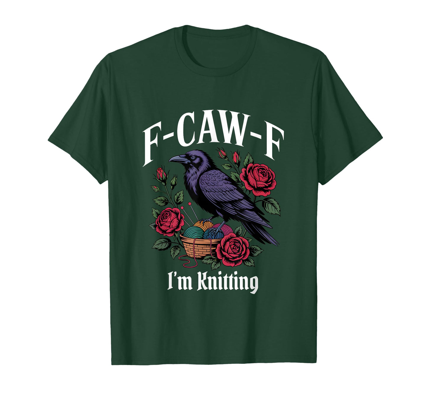 Funny F-Caw-F Knitting Gothic T-Shirt