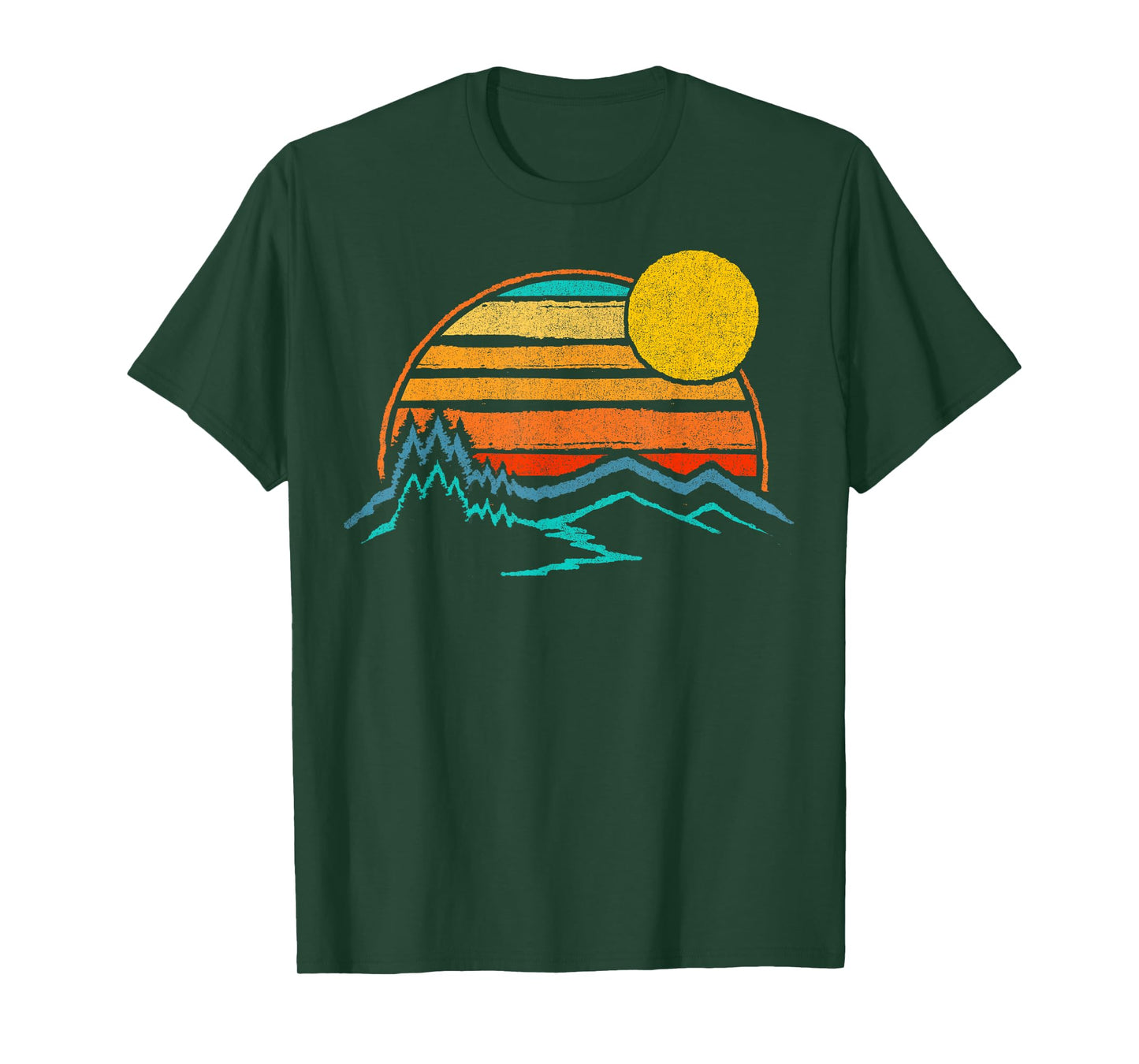 Outdoor Sunset Mountains Color Fade T-Shirt