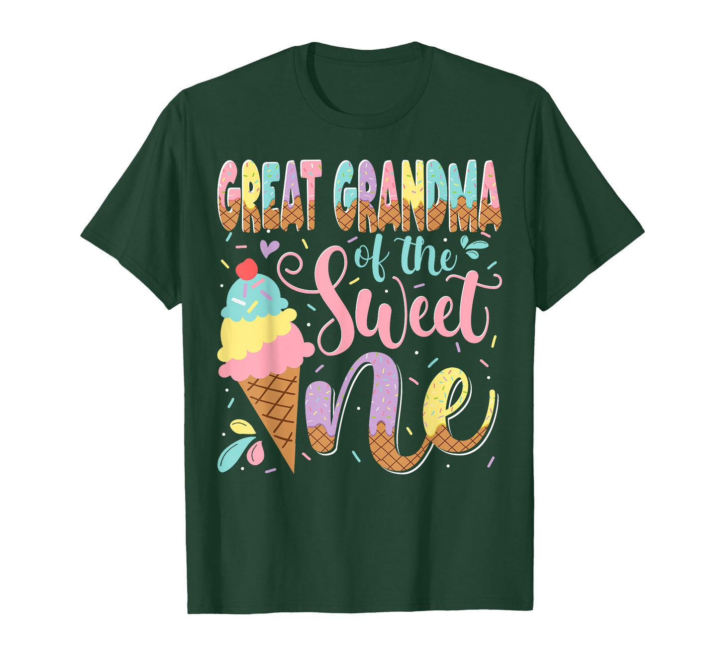 Great Grandma Of The Sweet One Ice Cream 1St Birthday Party T-Shirt