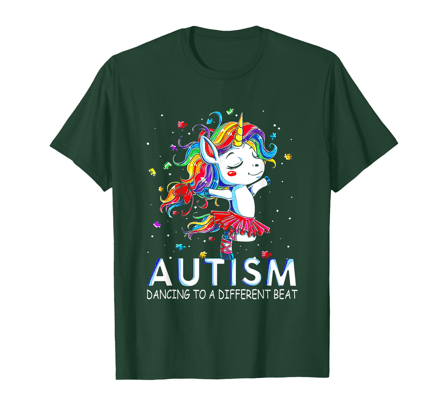 Autism Dancing To Be A Different Beat Unicorn T-Shirt