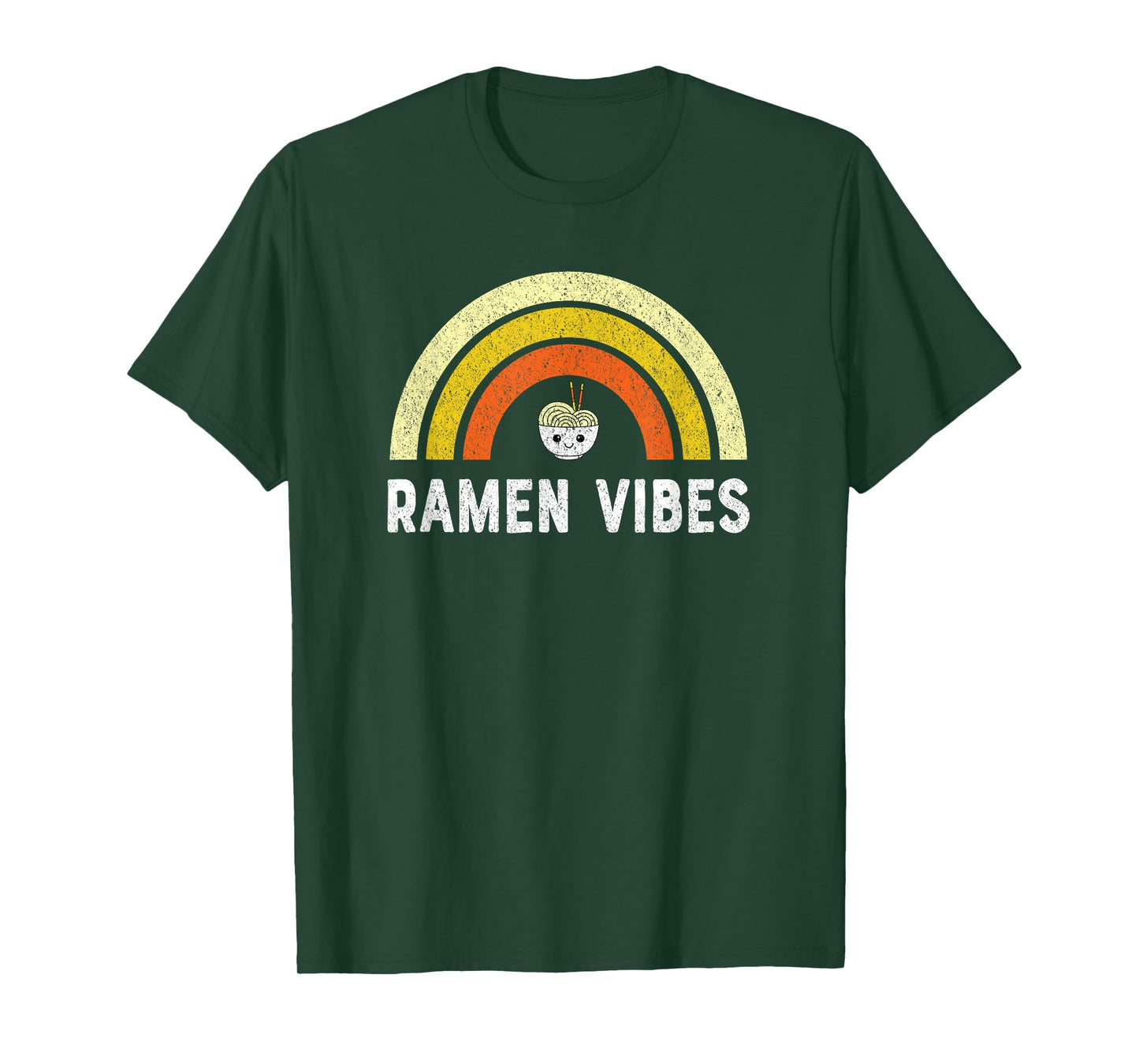 Kawaii Ramen Vibes Vintage Rainbow T-Shirt