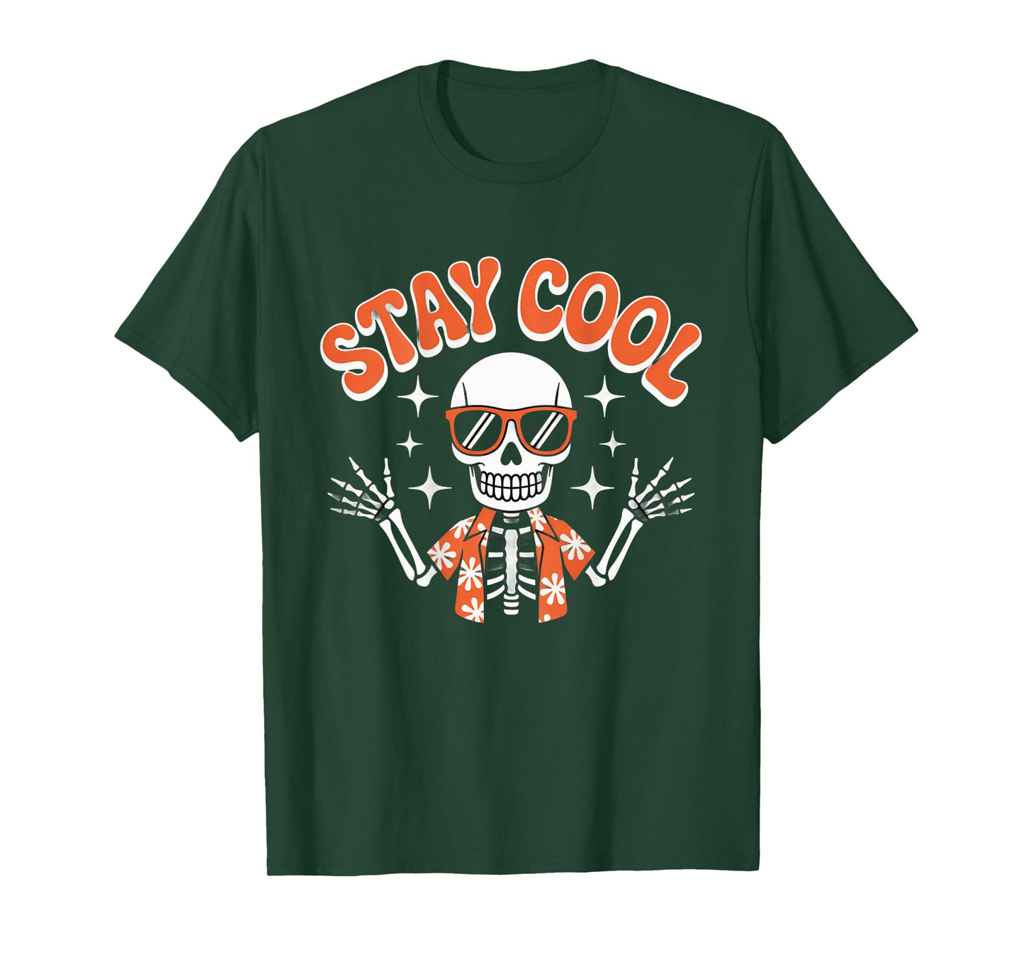 Backprint Stay Cool Man Cool Skeleton – Stay Chill and Ride T-Shirt
