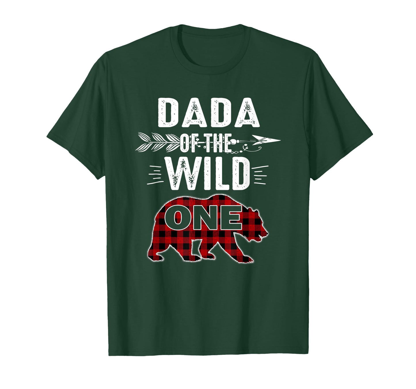 Mens Dada Of The Wild One Shirt Bear Lumberjack 1St Birthday
