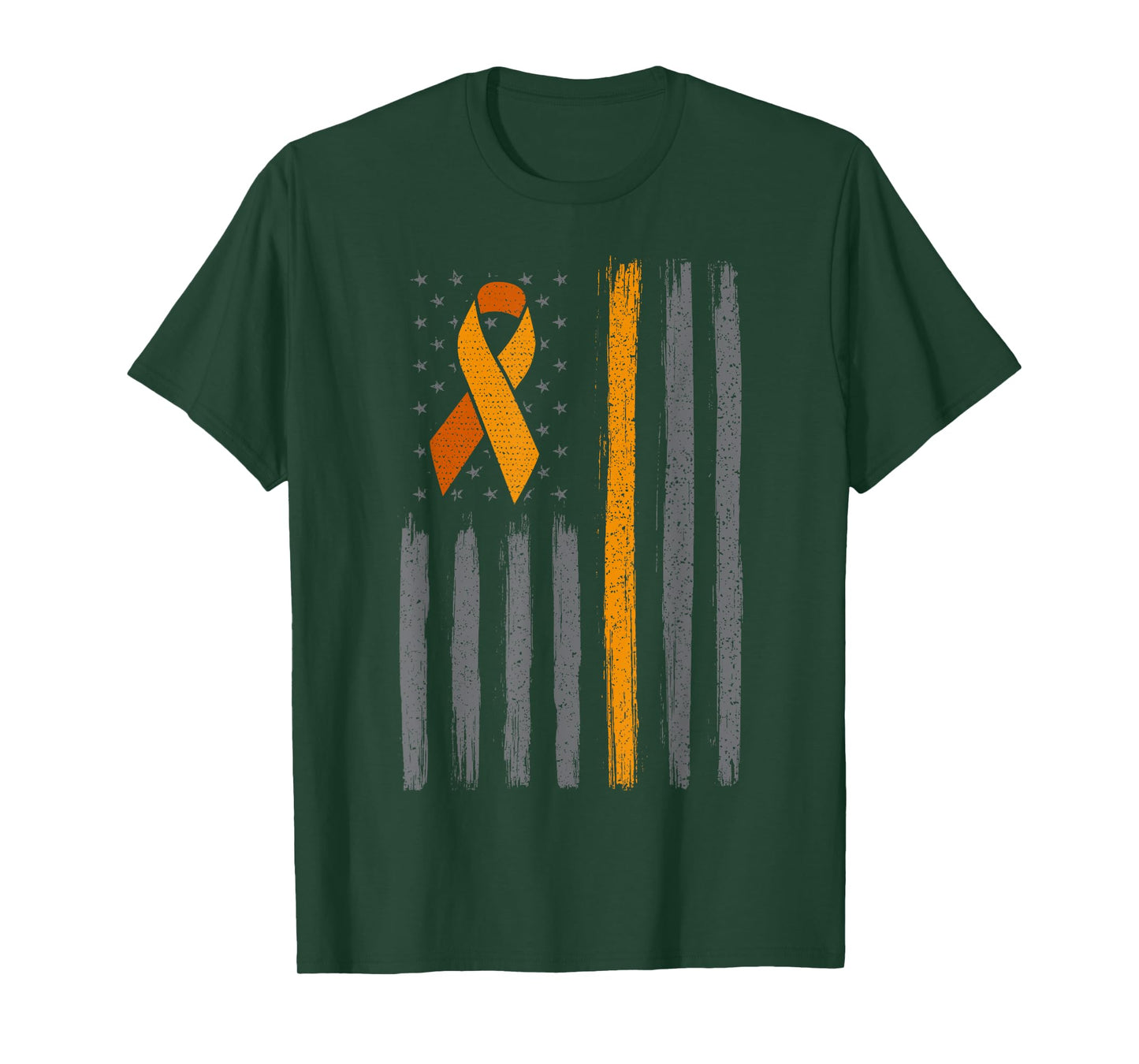 Orange ribbon flag leukemia blood cancer awareness T-Shirt