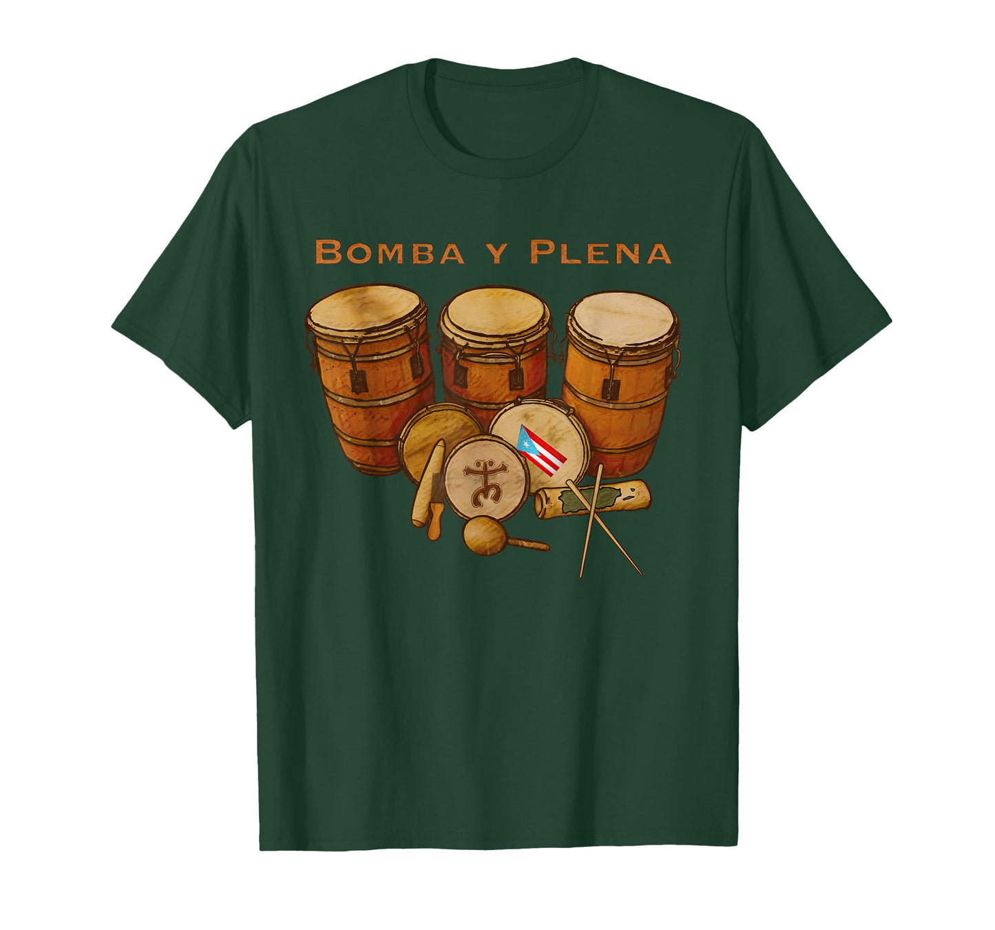 Puerto Rico Bomba y Plena Boricua T-Shirt