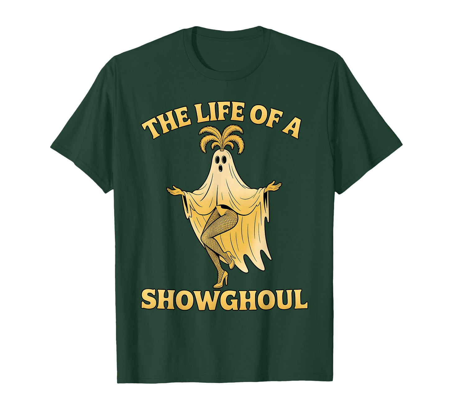 The Life of a Showghoul, Halloween Showgirl, Spooky Music T-Shirt