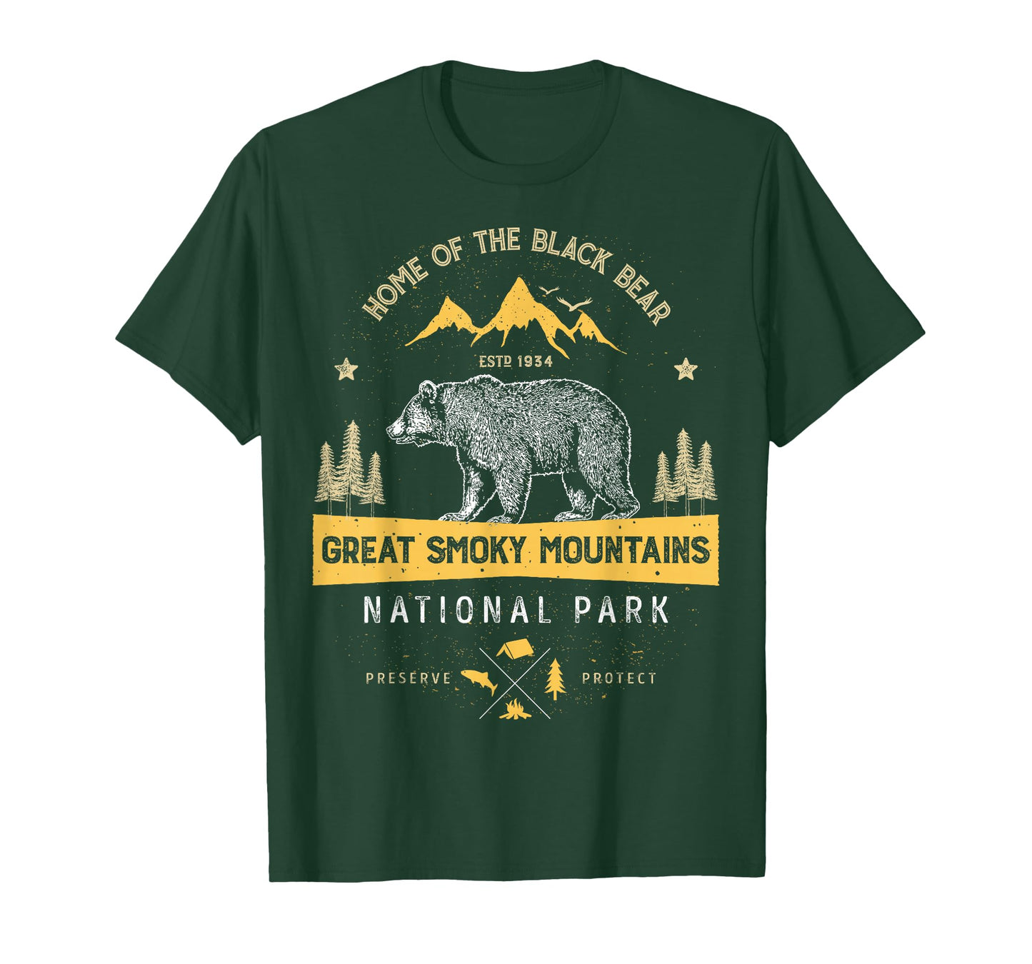 Great Smoky Mountains National Park T shirt Bear Vintage T-Shirt