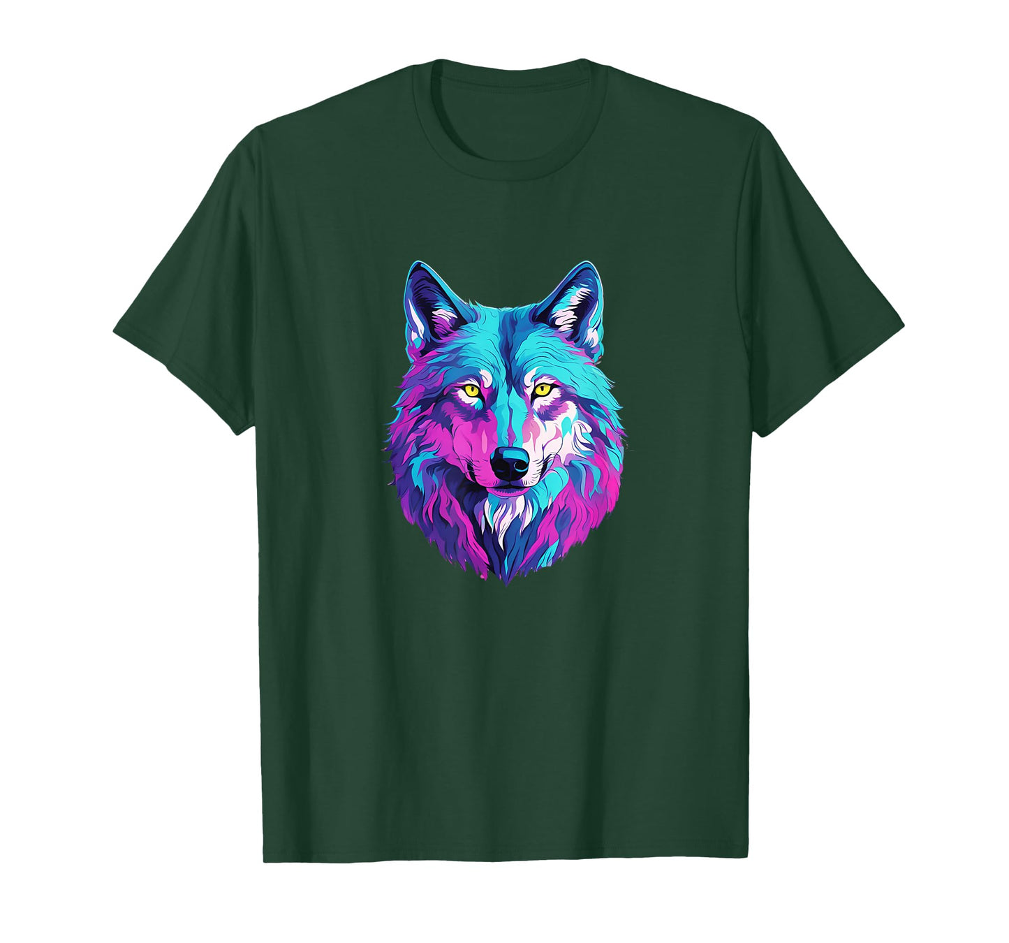 Vibrant Multicolored Wolf T-Shirt