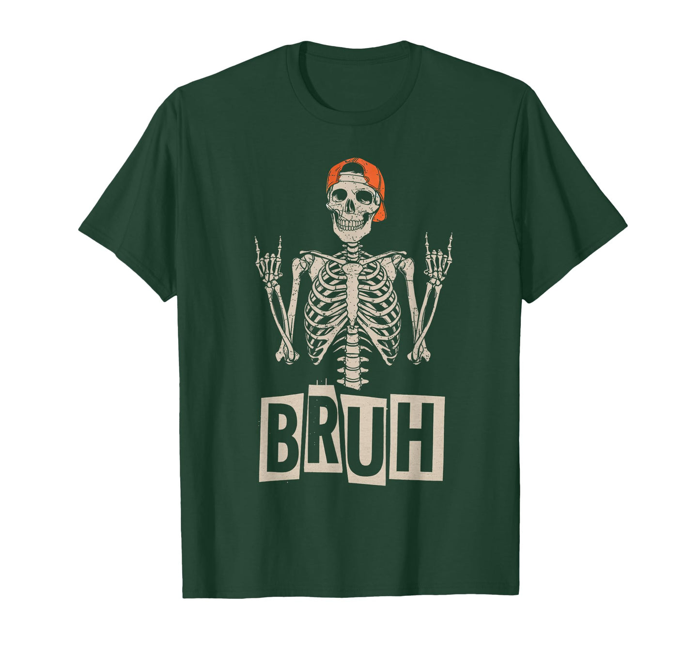 Cool Bruh Skeleton Rock On Halloween Men Boys Kids T-Shirt