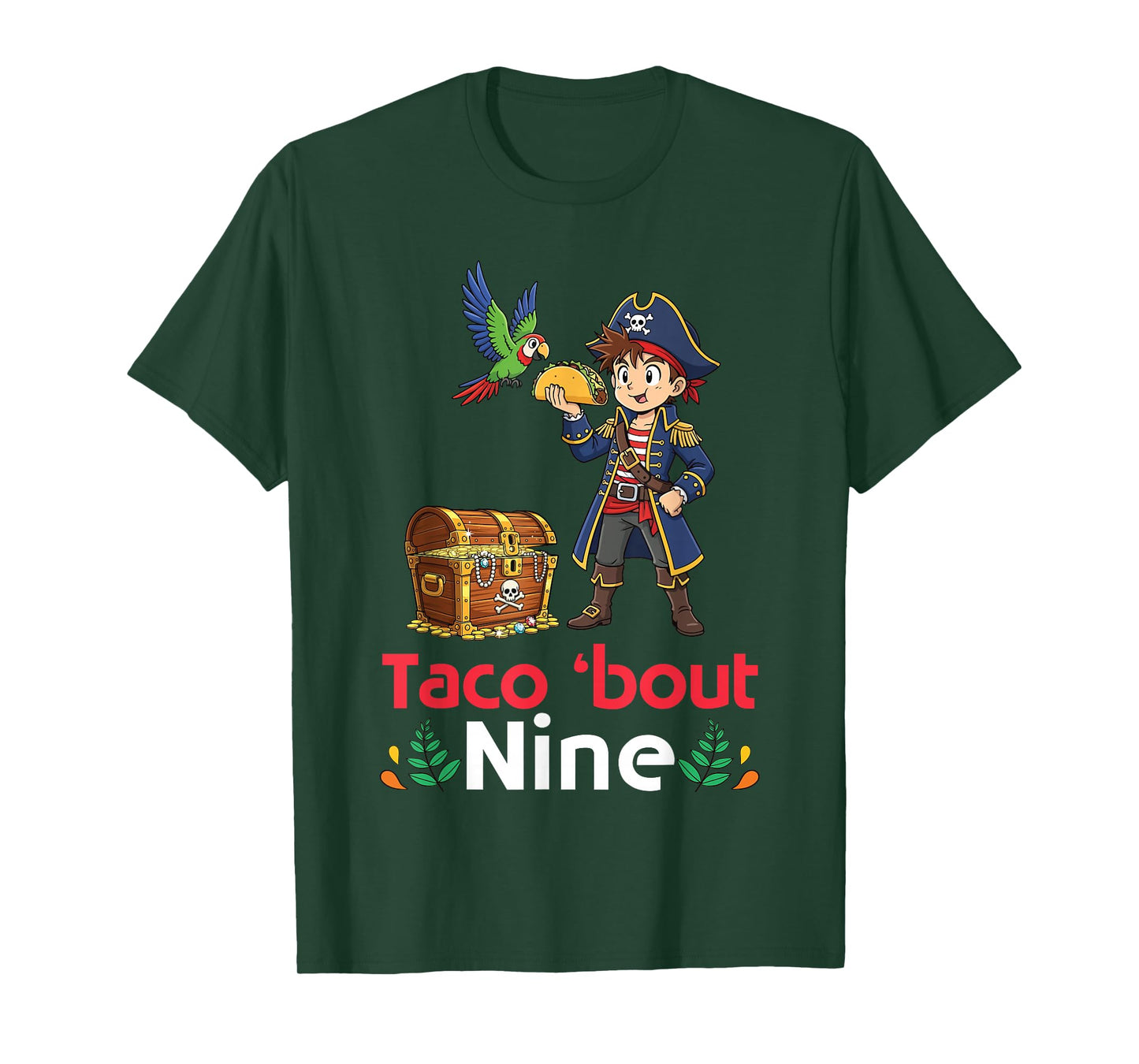 Cute Boy with Tacos Happy Birthday Taco Bout 9 Years Old T-Shirt